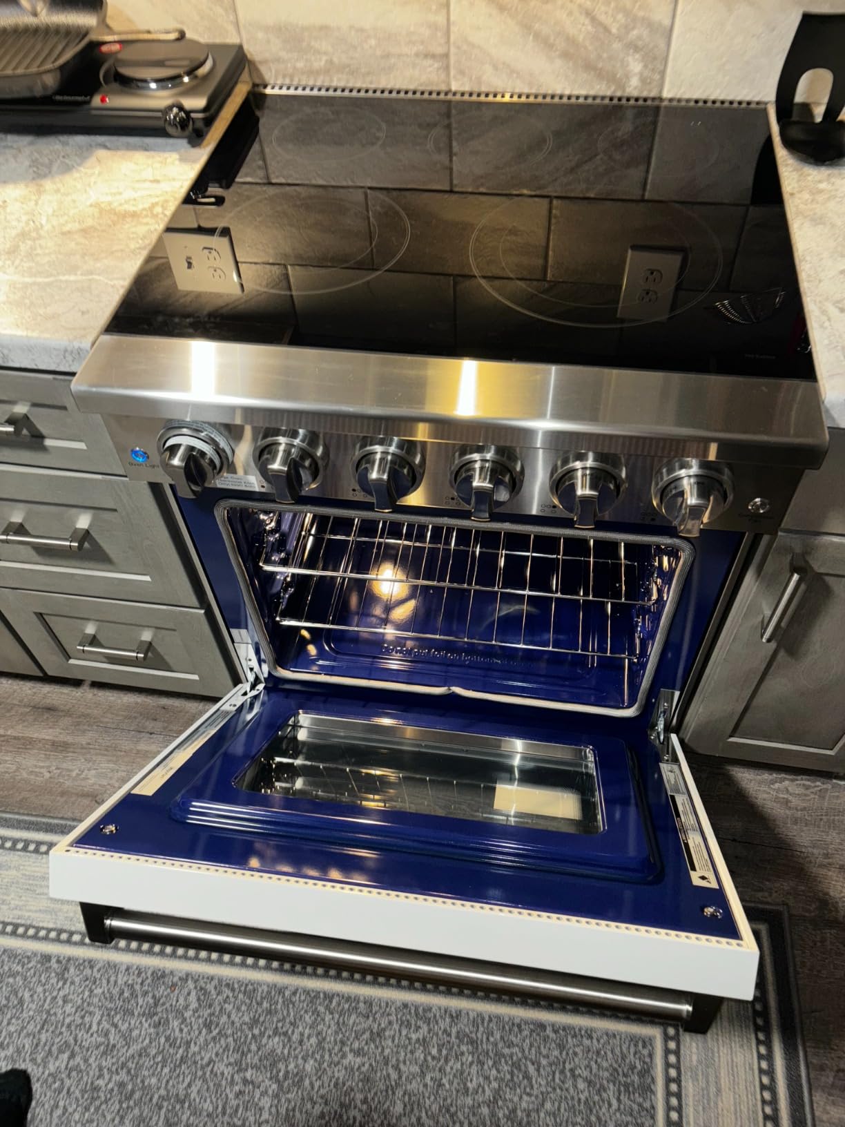 KOSTCH 30 inch Professional Electric Range with 5 Heating Elements Cooktop, 4.55 Cu. Ft. Convection Oven Capacity, Smooth Glass Top, in Stainless Steel, KOS-30RE06H (Red) customer photo 2
