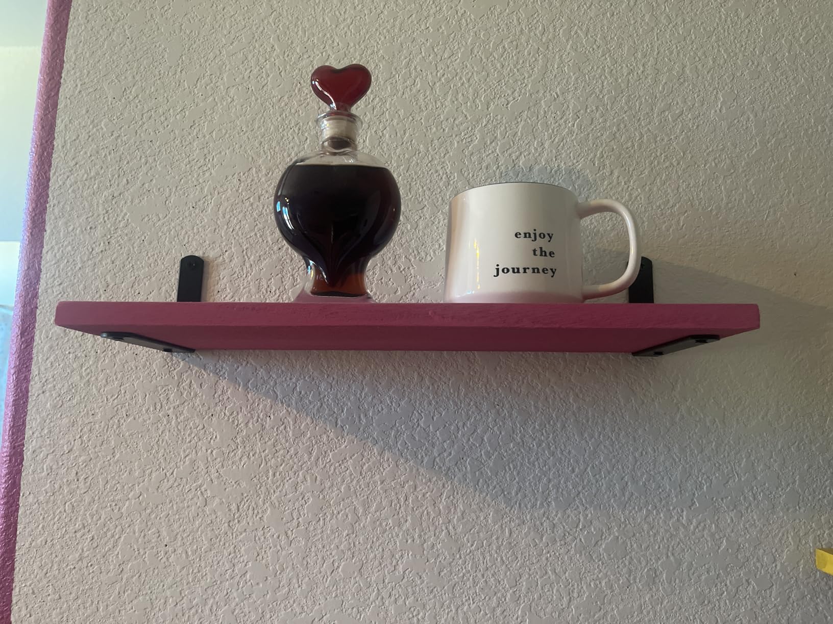 DOLLFIO Floating Wall Shelves, Decor & Storage, Rustic Brown, 16.5'', 3Pcs customer photo 2