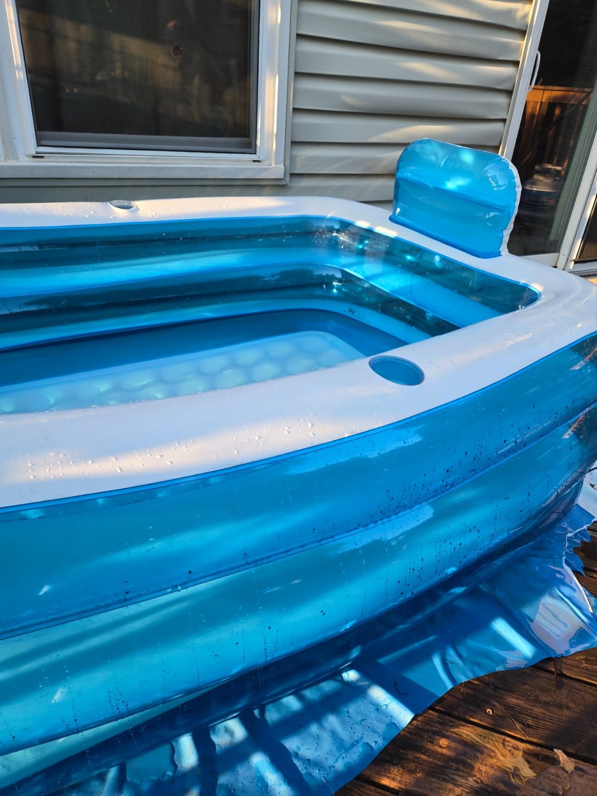 Inflatable Adult Bath Tub 2 Person,Freestanding Blow Up Bathtub with Foldable Portable Feature for Adult Spa,Indoor and Outdoor Universal Folding Pool with Electric Air Pump customer photo 1