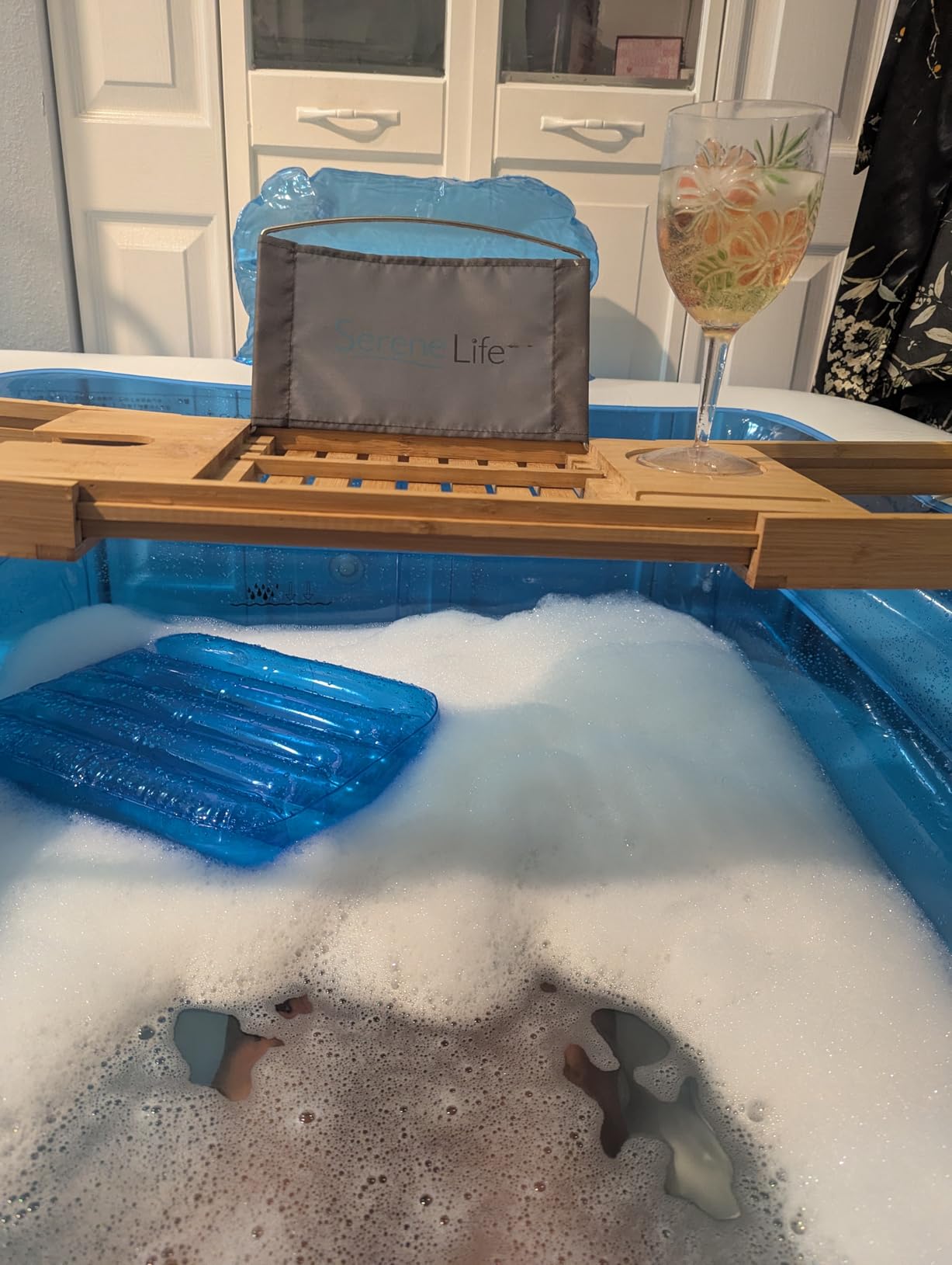 Inflatable Adult Bath Tub 2 Person,Freestanding Blow Up Bathtub with Foldable Portable Feature for Adult Spa,Indoor and Outdoor Universal Folding Pool with Electric Air Pump customer photo 2