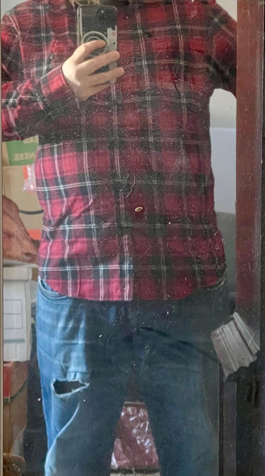Weatherproof Vintage Mens Casual Soft Brushed Plaid Button-Down Flannel Shirt customer photo 1
