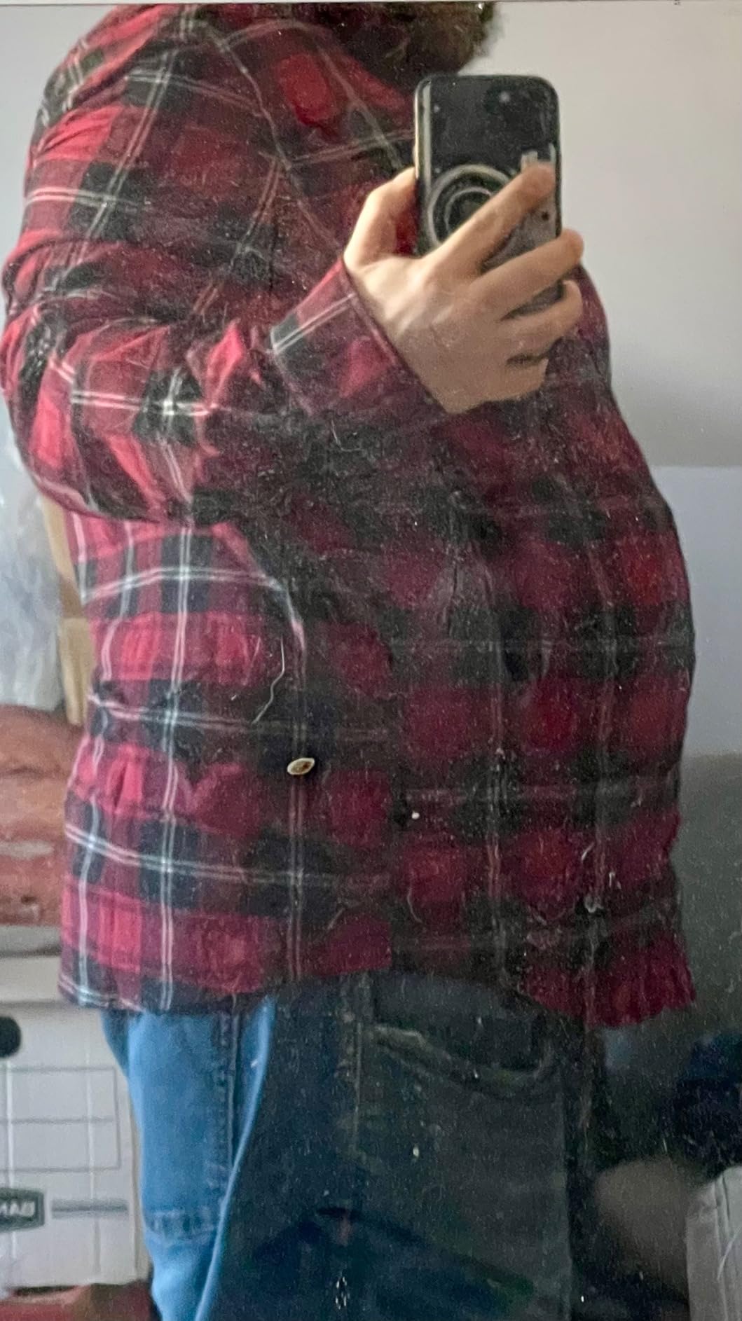 Weatherproof Vintage Mens Casual Soft Brushed Plaid Button-Down Flannel Shirt customer photo 2