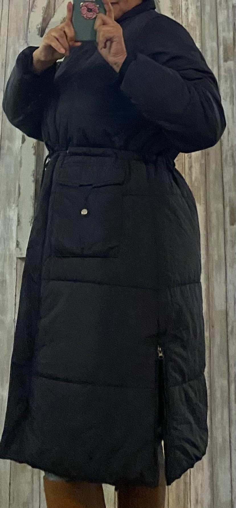 MOERDENG Women's Long Winter Puffer Coat Waterproof Warm Maxi Down Jacket customer photo 1