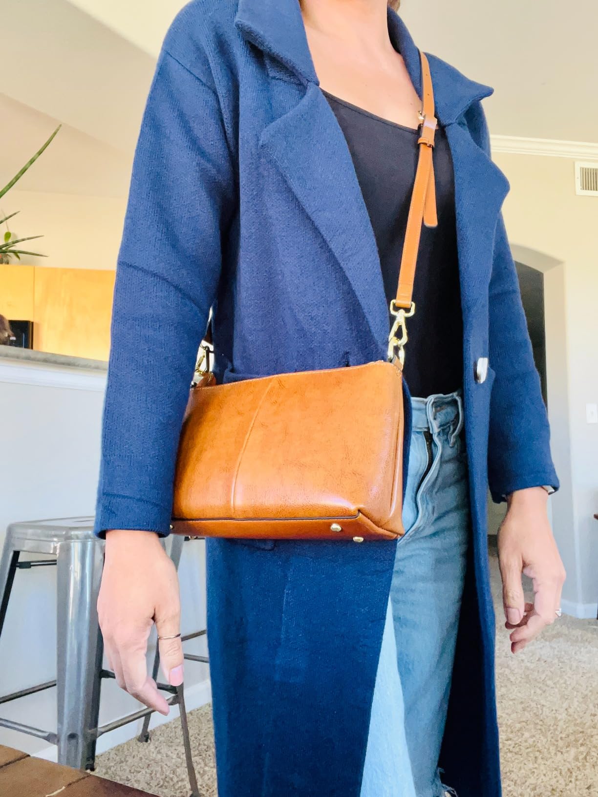 Kattee Genuine Leather Crossbody Bag for Women, Small Purse Handbag customer photo 2