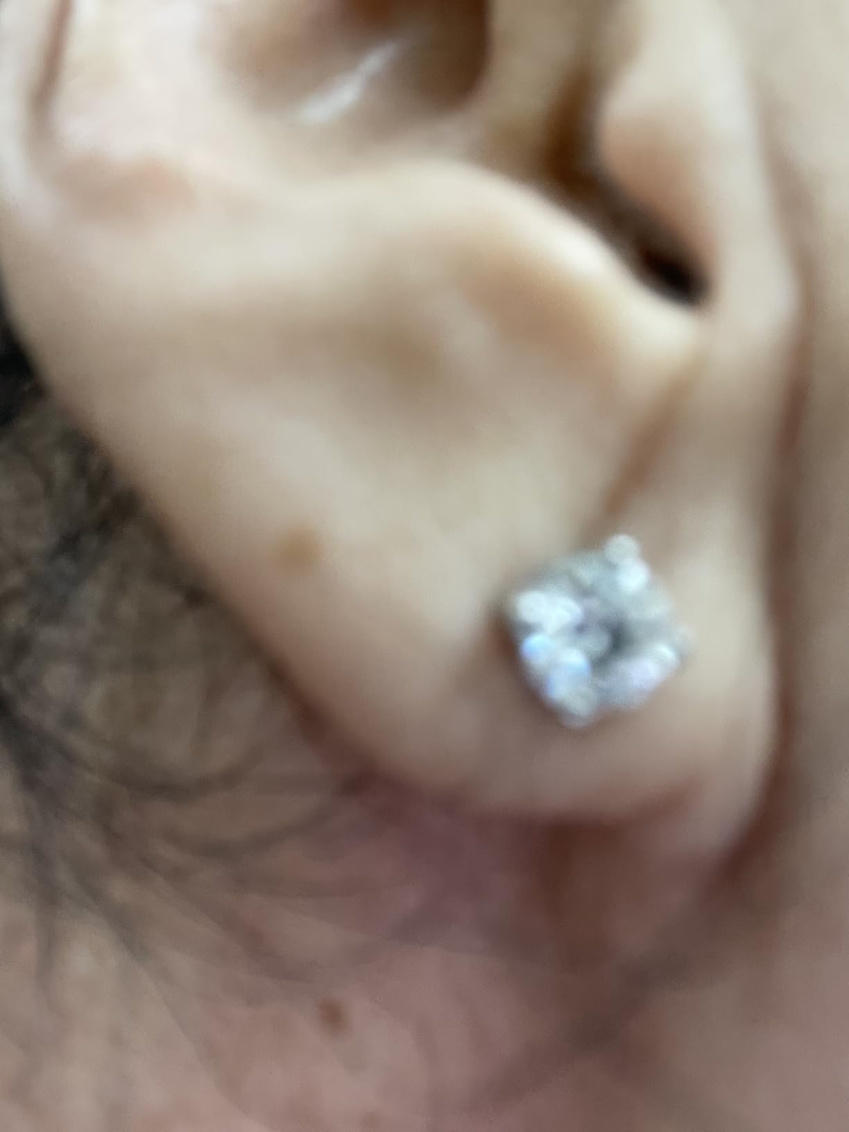 Gilded Lab-Grown Diamond Stud Earrings | 925 Sterling Silver Studs and 14KT Gold 925 Plated Silver | Hypoallergenic Fine Jewelry | 4-Prong Basket, Push Back Nut | Round Cut, SI1 Clarity, F Color | 1/10,1/5,1/4,1/3,3/8,1/2,3/4,7/8,1,1 1/2 ct tw customer photo 2
