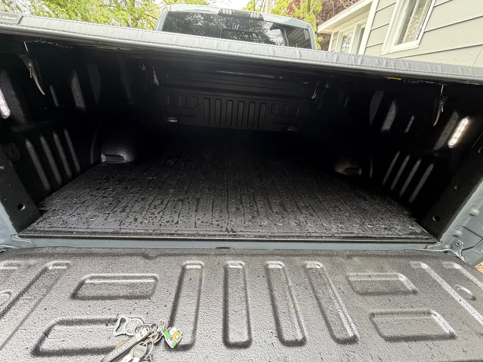 GEEDAR Heavy Duty Rubber Bed Mat for 2015-2026 Ford F-150 5.5 ft CrewCab Bed Liner, Includes 22-26 Lightning Crew/Super Crew, All Weather F-150 5.5 ft Bed Mat, Ford F150 Accessories, Black customer photo 1