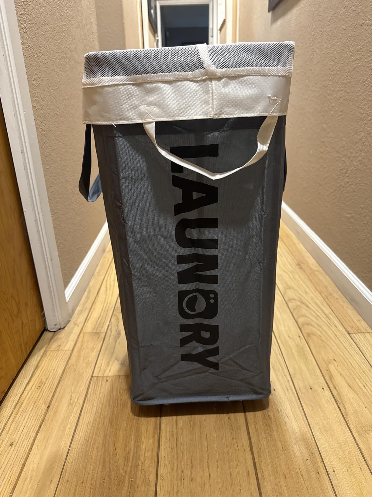Goodpick 75L Laundry Basket with Wheels & Removable Wash Bag for Dorm | Rolling Laundry Basket with Handles for Dirty Clothes, Fodable Hamper for Laundry Room, Dorm Room Essentials, Grey customer photo 2