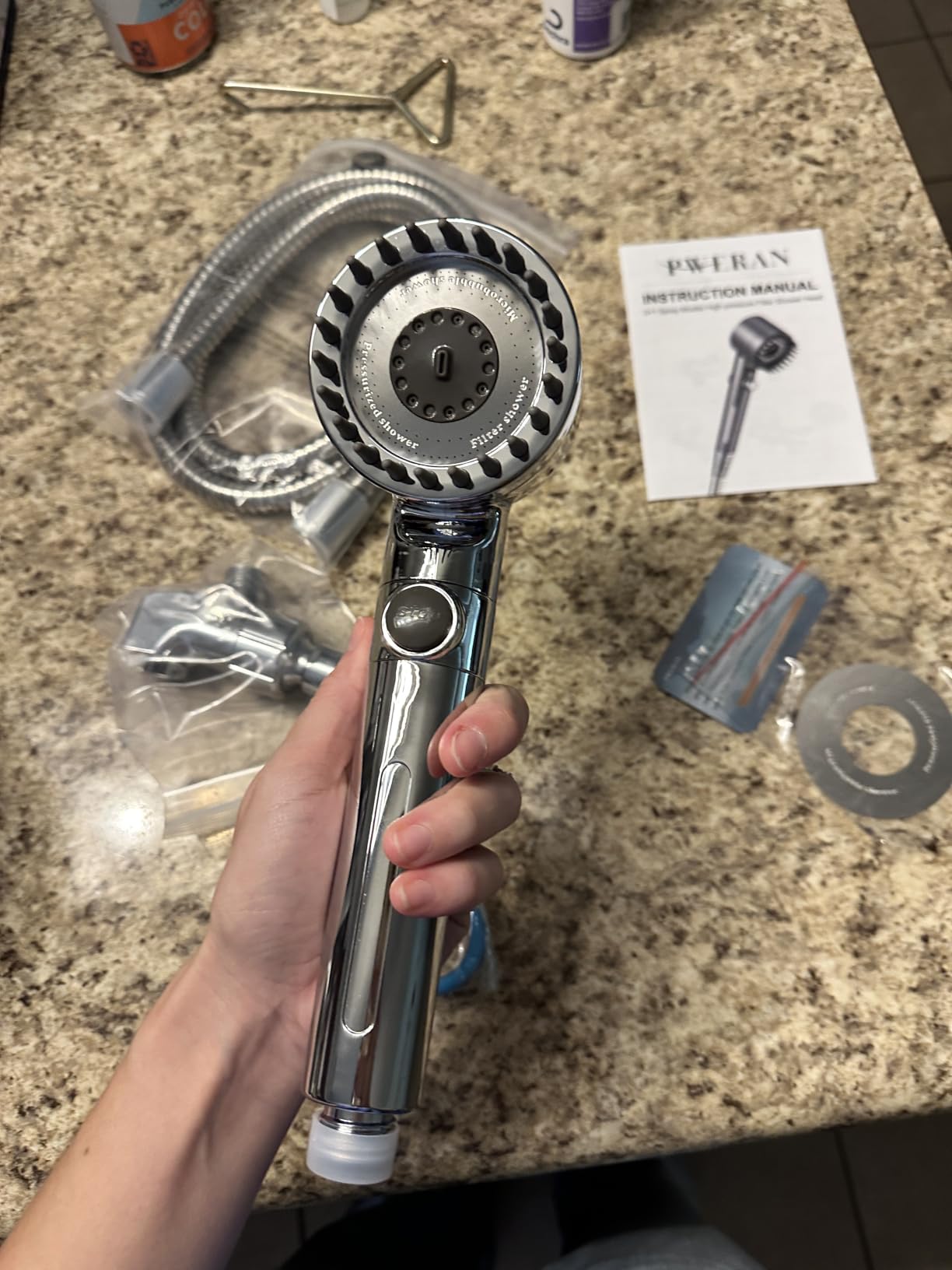 PWERAN Filtered Shower Head with Handheld,High Pressure Shower Heads Filter customer photo 2
