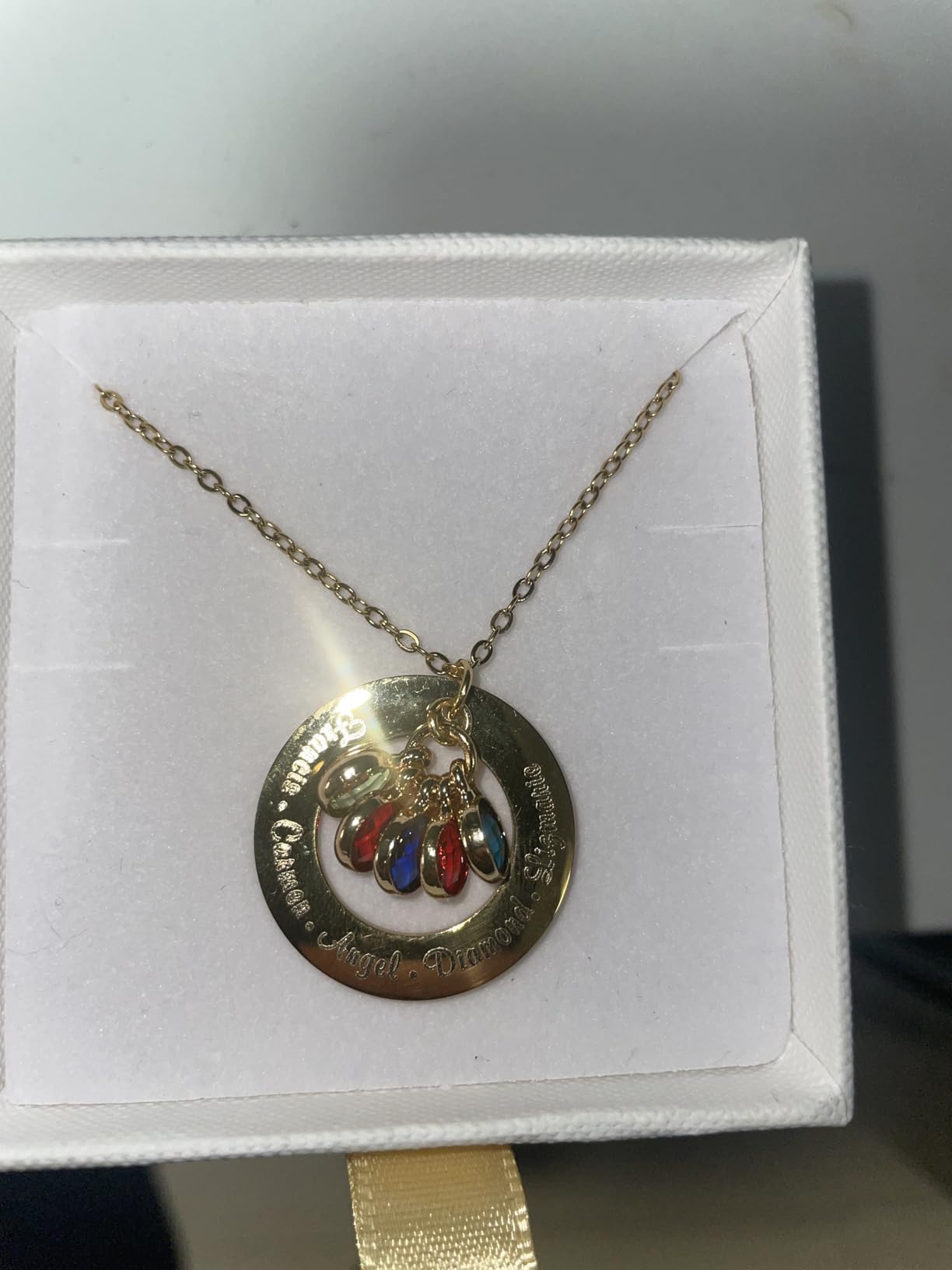 Birthstone Necklace for Mom, Women, Mothers Day Gift, Personalized Jewelry | Custom Kids Grandkids Names, 18k Plated Gold Silver Rose, Customized Family Jewelry Birthday Gift for Grandma Daughter Wife customer photo 2