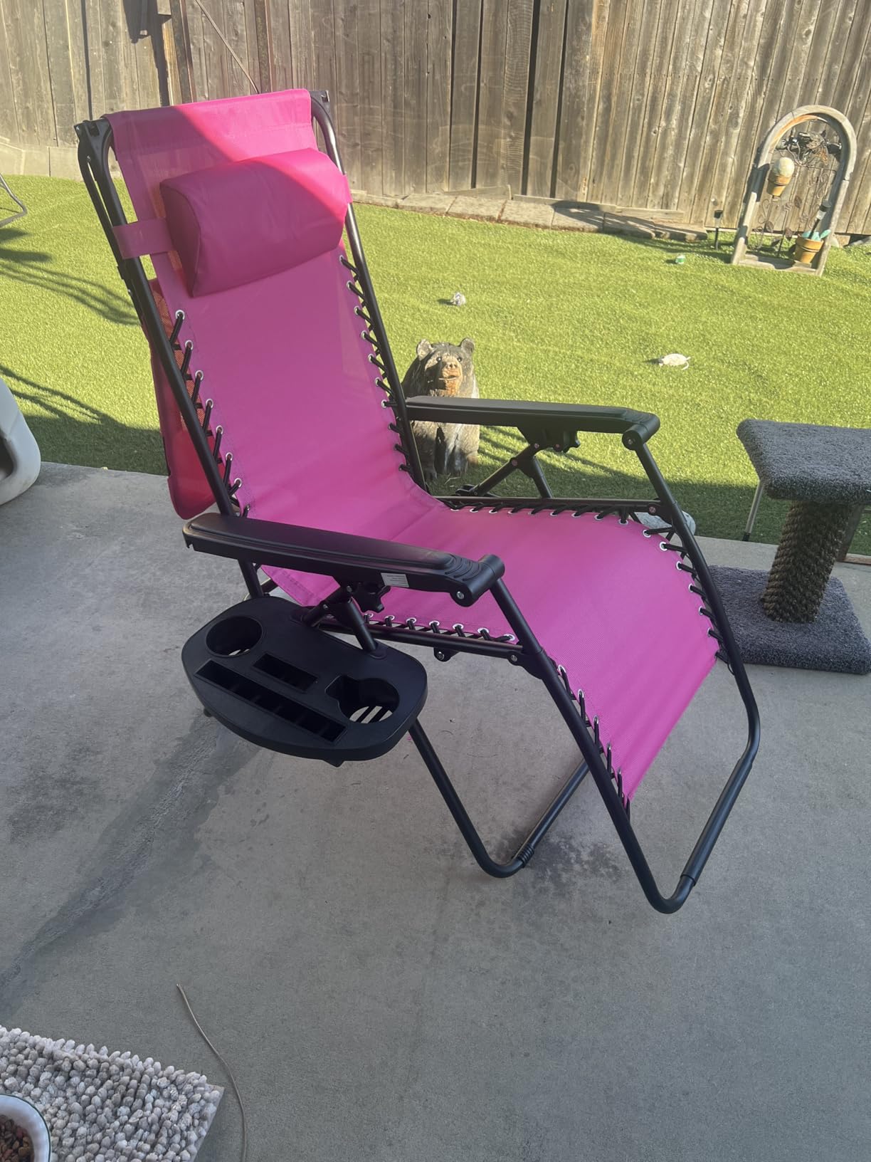 Best Choice Products Folding Zero Gravity Outdoor Recliner Patio Lounge Chair w/Adjustable Canopy Shade, Headrest, Side Accessory Tray, Textilene Mesh - Sage Green customer photo 2