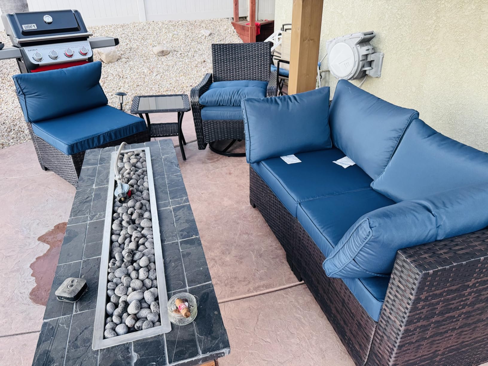 Kullavik 6PCS Outdoor Patio Furniture Set PE Wicker Rattan Sectional Sofa customer photo 1