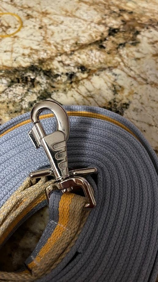 Cord Cotton Lunge Line with Rubber Stop，Equine Lunge Line for Horses with Swivel Bolt Snap，24 ft (Contrasting Colors, 24ft) customer photo 1