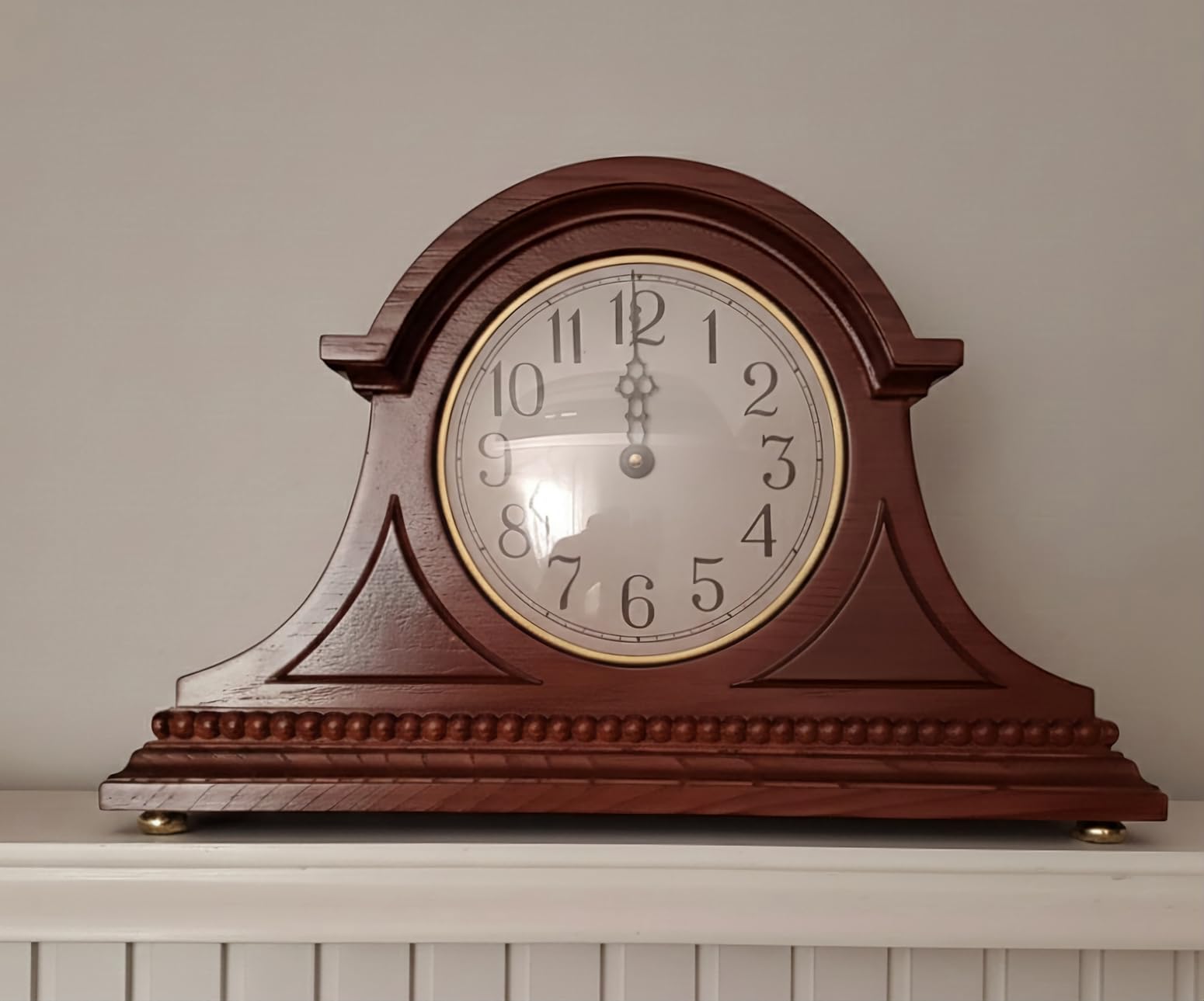 AYRELY® Grandfather Mantel Clock with Hour/Quarter-Hour Chime, Elegant Wooden Frame, Table Clocks Battery Operated, Desk Shelf Vintage Clock for Living Room,Home Decor Gift customer photo 2