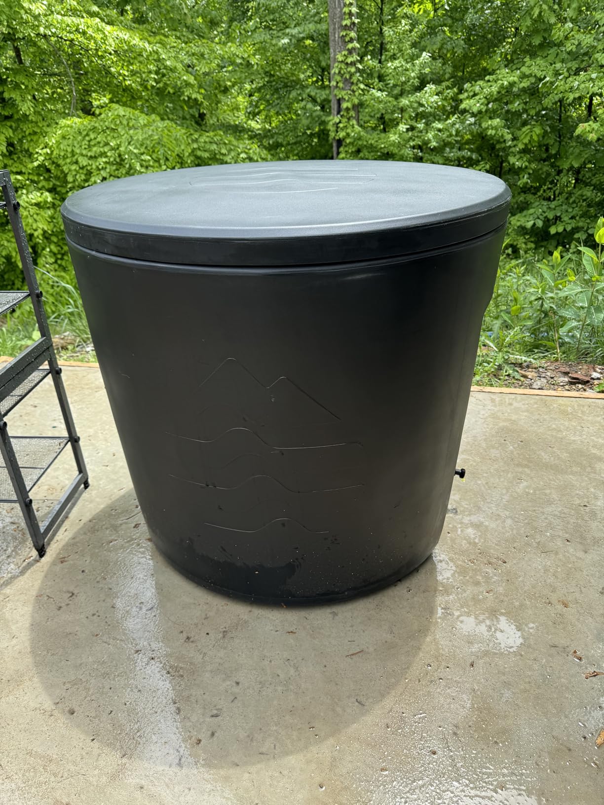 Ice Barrel 300 Insulated Cold Plunge Tub Built-in Chiller Ports (Black) customer photo 2