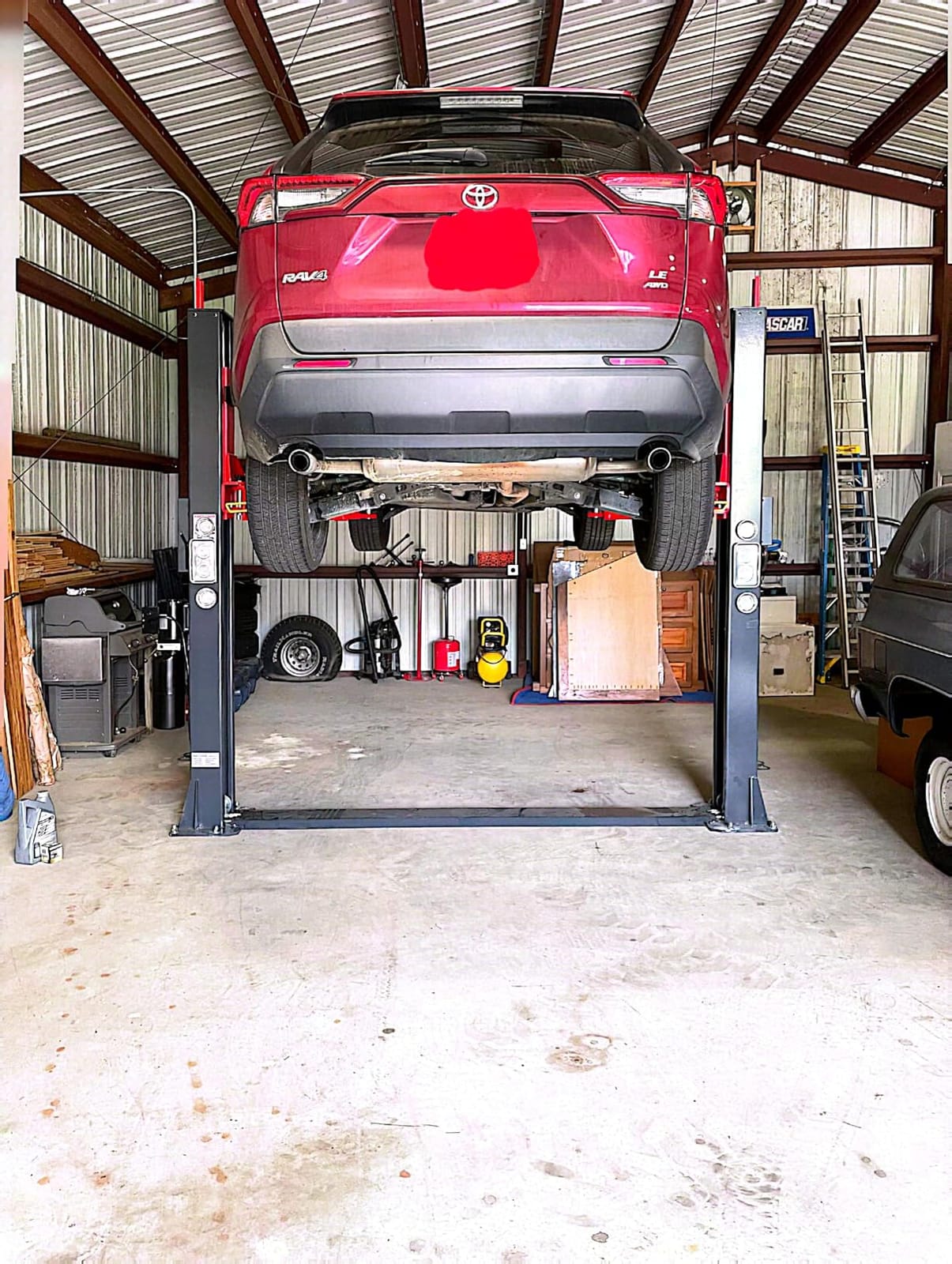 12000 Lbs 4.0HP Two Post Lift Single Lock Release Auto Lift Car Lift 2-Post Lift Truck Hoist customer photo 1