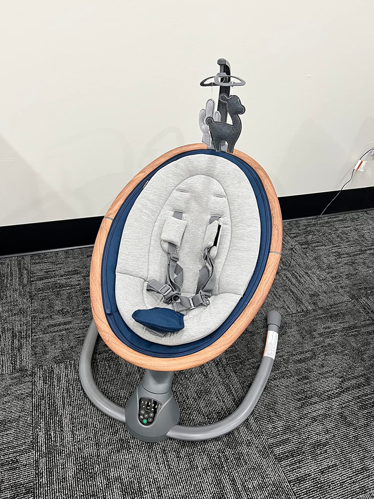 Maxi-Cosi Cassia Smart Baby Swing for Infants, Portable, Foldable Infant Swing with Music, 360 Rotation, 5 Speeds, 12 Melodies, EcoCare Fabric, Auto Motion Sensor, 2 Reclines, Classic Oat customer photo 1