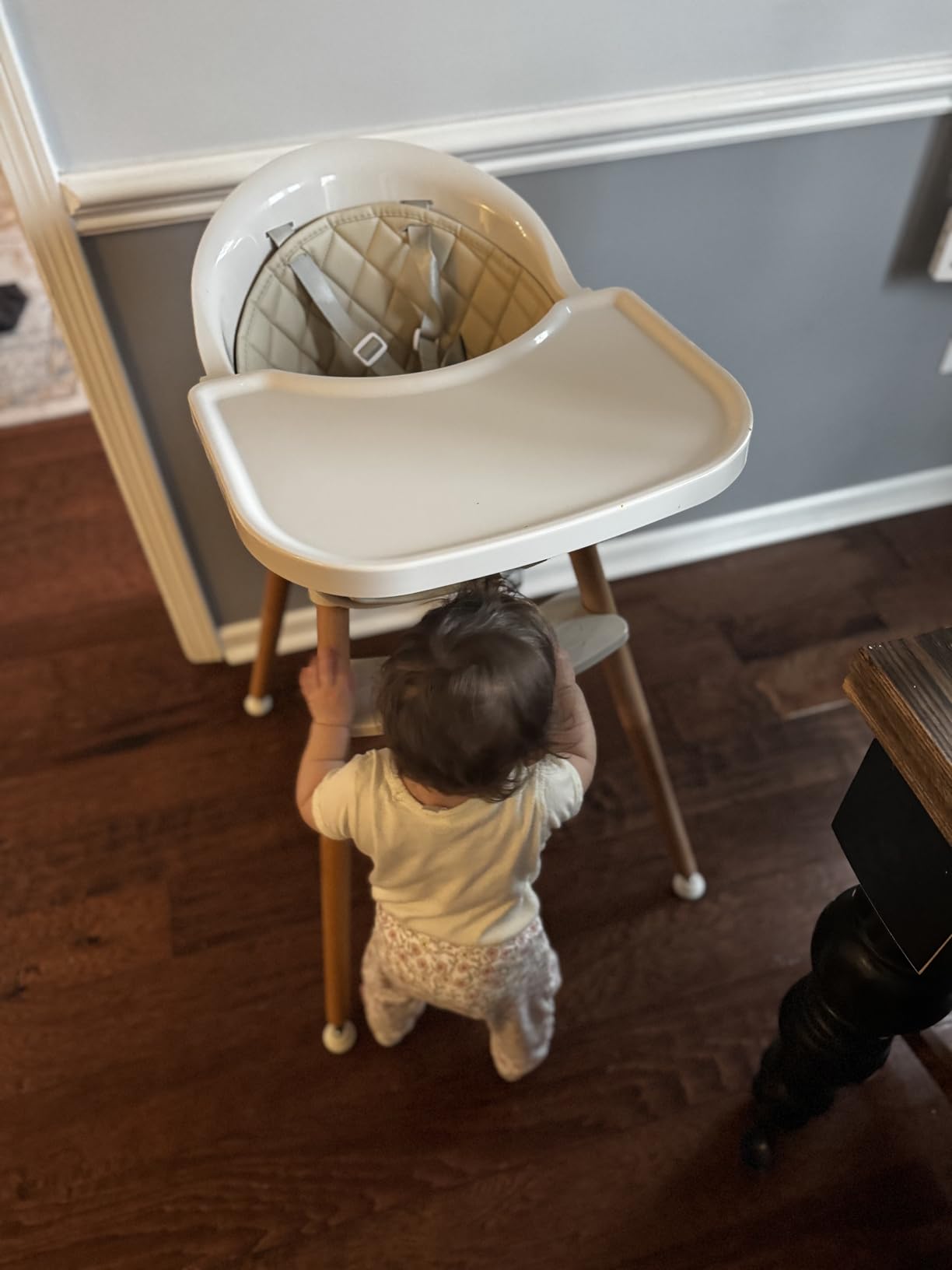 Fodoss 3-in-1 Wooden High Chair for Babies and Toddlers,Convertible Easy Clean Infant Highchair,Modern Design Silla para Comer De Bebe customer photo 2