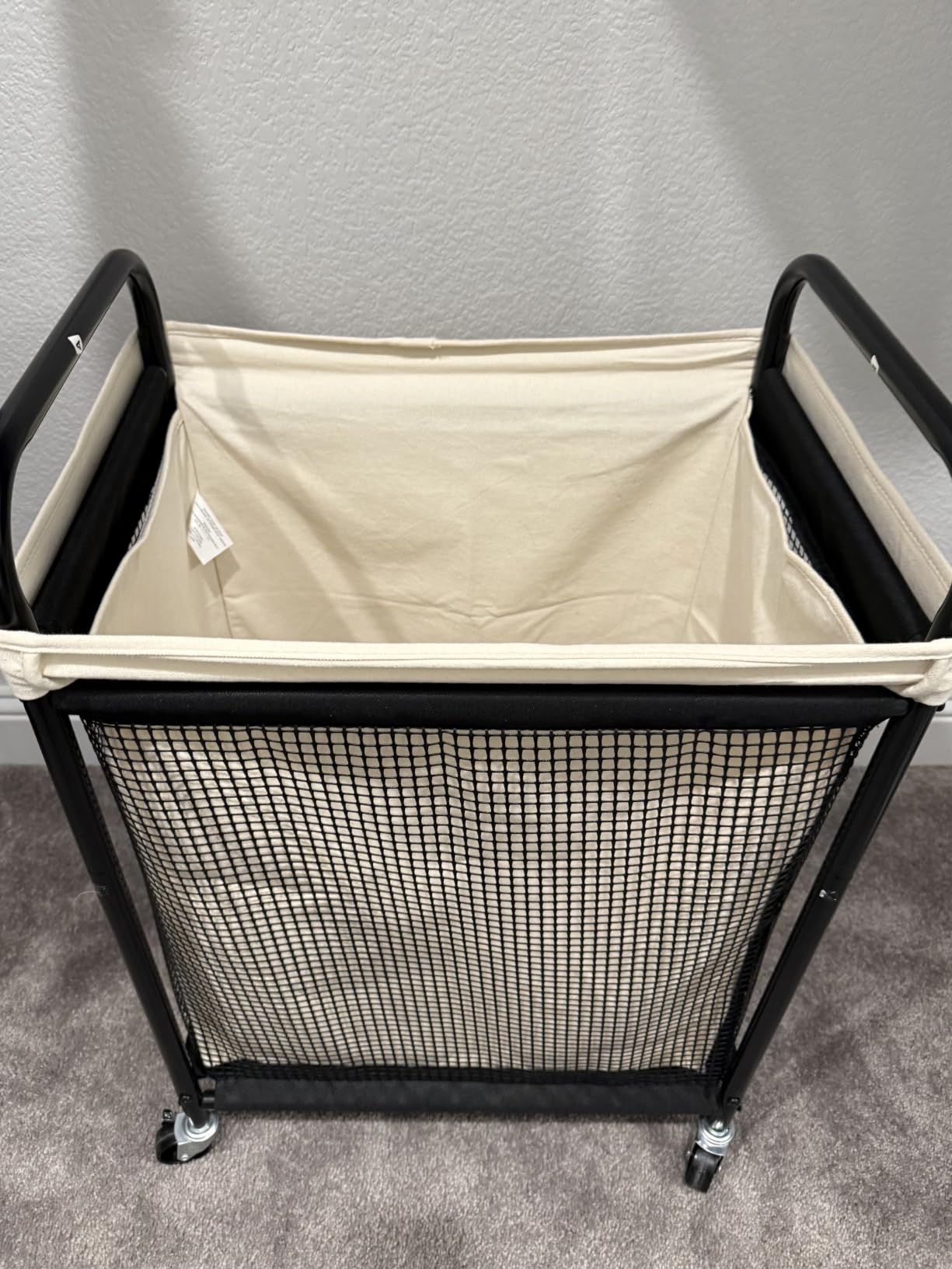 STO STO Laundry Hamper 3 Section, 120L Rolling Laundry Sorter Cart with Removable and Washable Liner Bag, Clothes Hamper with Wheels and Metal Handle for Laundry Room and Bedroom customer photo 1