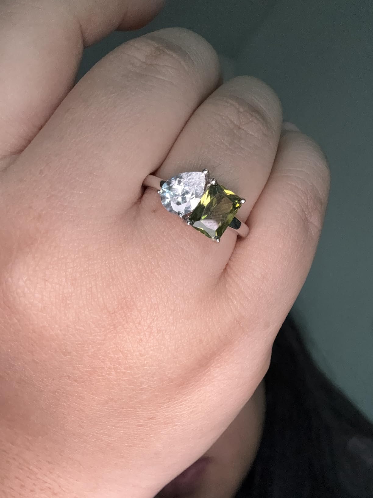 Yaresul 2.75ct Toi Et Moi Ring, 925 Sterling Silver Emerald Engagement Ring customer photo 1