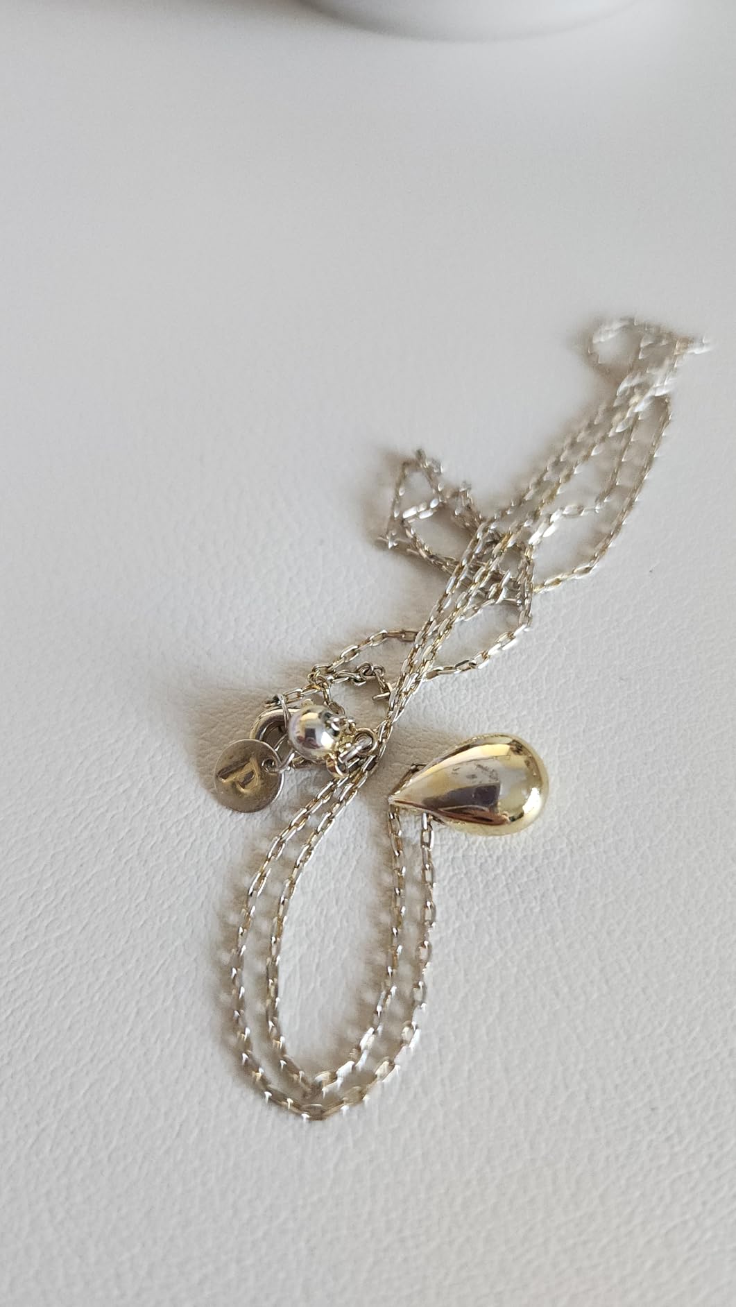 PAVOI 14K Gold Plated Dainty Pear Pendant Necklace for Women | Tear Pendant Necklaces customer photo 2