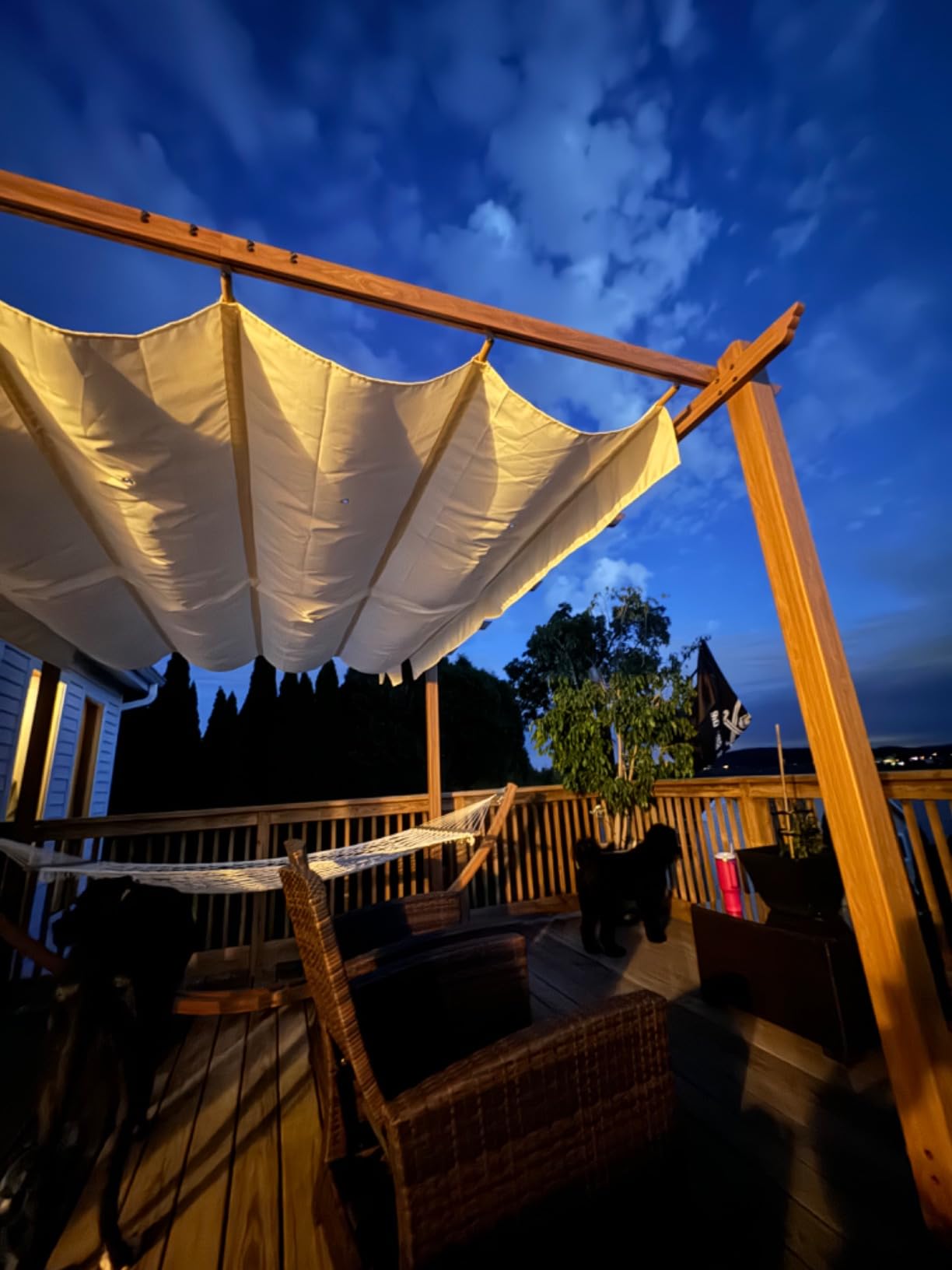 Outsunny 10' x 12' Retractable Pergola Canopy Cream White customer photo 1