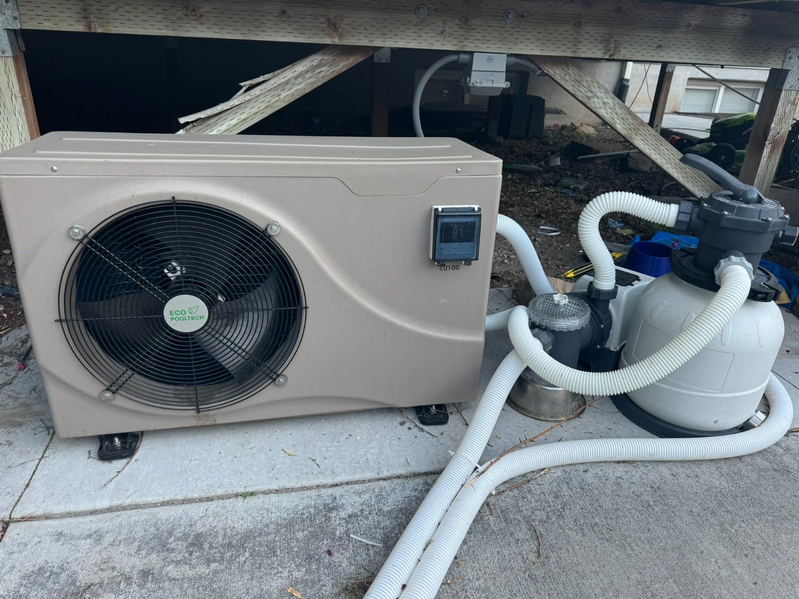 ECOPOOLTECH Ultra Inverter Swimming Pool Heat Pump | Pool Heater for Above Ground and Inground Pool (up to 10000 Gal) | Heating and Cooling | Smart WiFi Control | Automatic Defrost customer photo 1