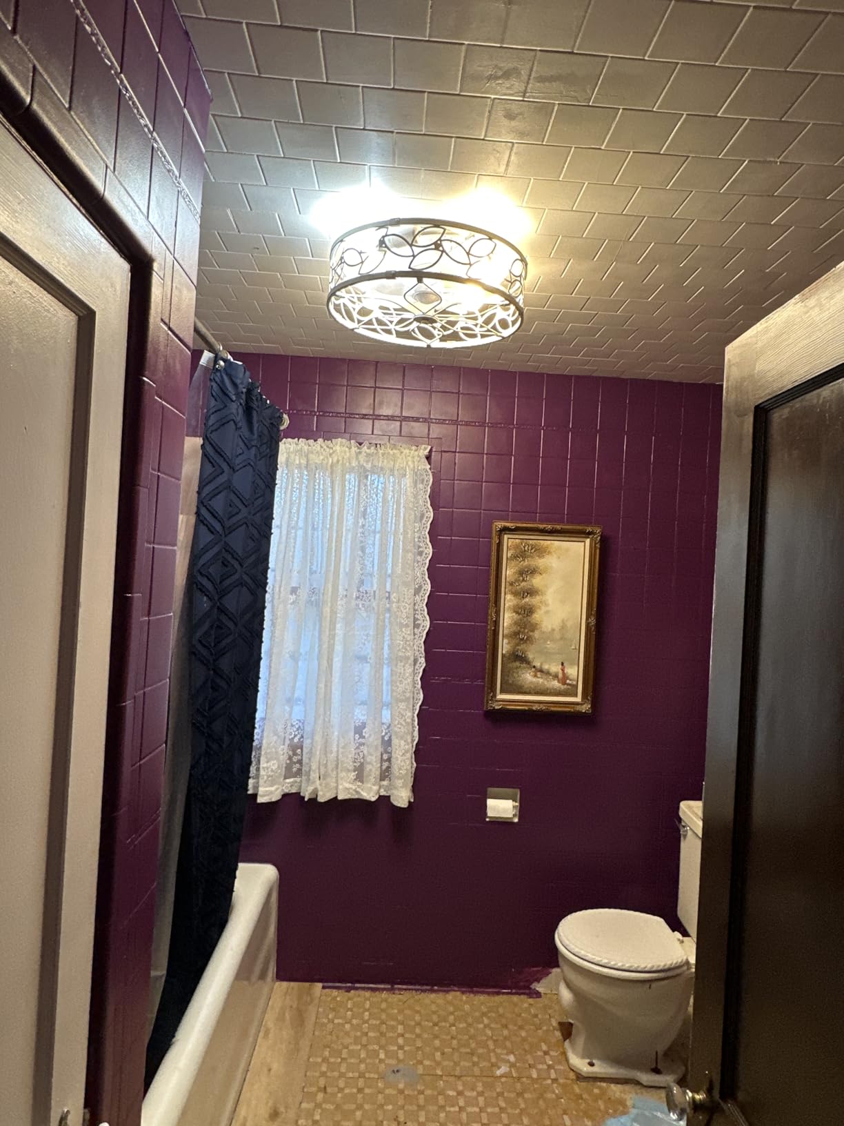 LEDIARY Caged Ceiling Fan with Light, Flush Mount Fandalier with Remote customer photo 1