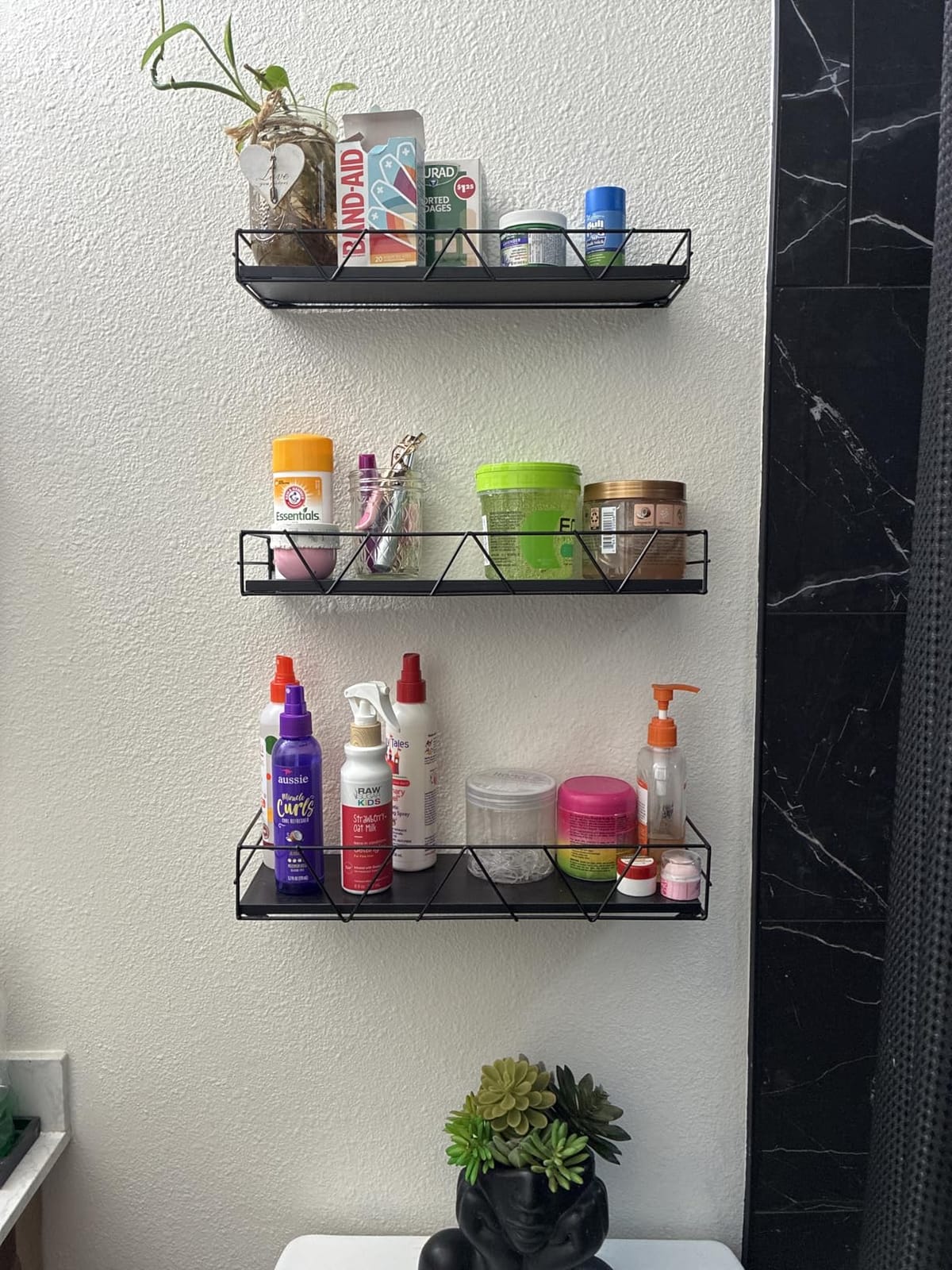 Floating Shelves Set of 3, Wood Wall Shelf, Farmhouse Shelf for Bedroom customer photo 2
