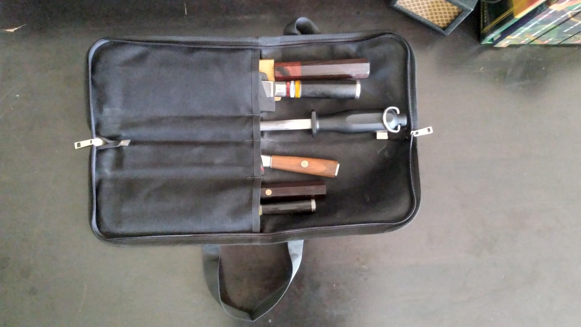 7 Slots Cutlery Chefs Knife Roll Bag Storage Case Men Travel Black customer photo 1