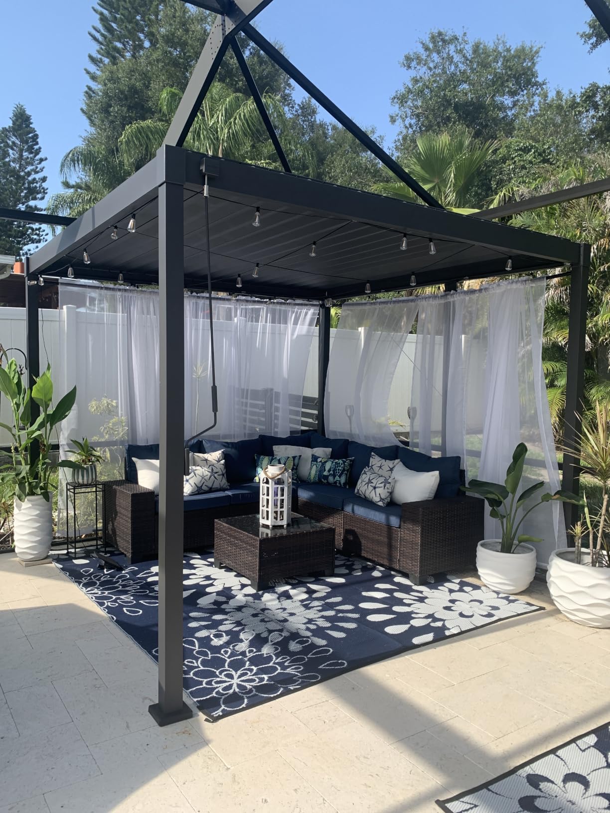 MIRADOR 80S Louvered Pergola 10' x 10', Modern Style with Adjustable Louvers for Outdoor Roof, Garden, Easy Assembly, Durable, Charcoal customer photo 2