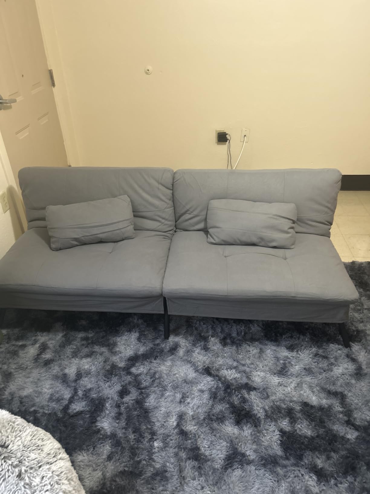 COMHOMA Futon Sofa Bed, 72″ Convertible Sleeper Sofa, Upholstered Loveseat customer photo 1
