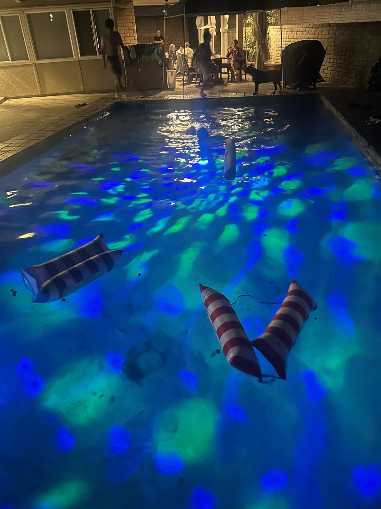 TEPENAR Rechargeable Floating Pool Lights: Remote Control Pool Lights that Float with 6 Dynamic Lighting IP68 Waterproof RGB Upper and Lower Floating Lights for Hot Tub Pool Garden Party 1 Pack customer photo 1