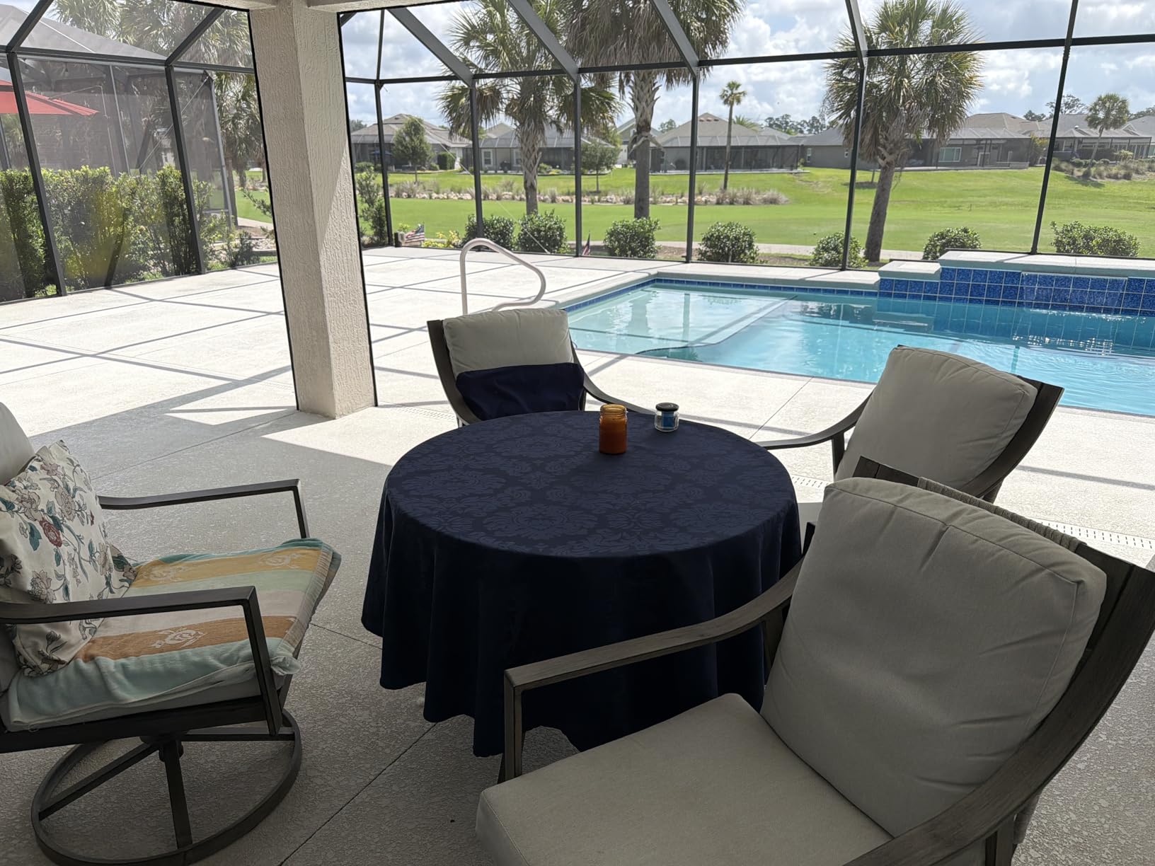 NATURAL EXPRESSIONS 5-Piece Patio Dining Set,4 Swivel Rockers & Round Table customer photo 1