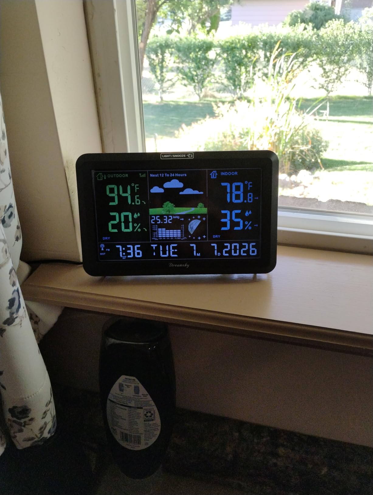 DreamSky Weather Station Indoor Outdoor Thermometer Wireless, Atomic Clock customer photo 1