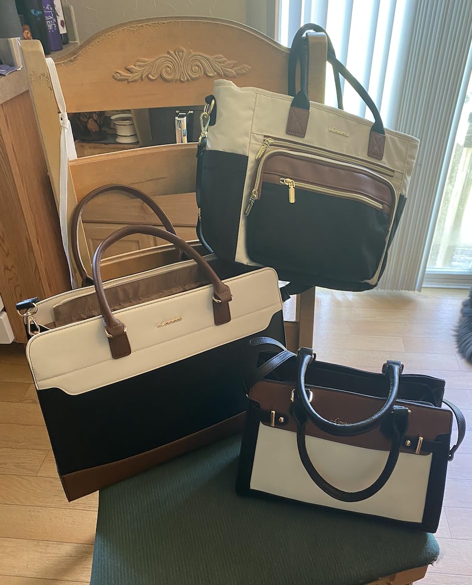 LOVEVOOK Purses and Handbags for Women, Tote Shoulder Bag Satchel Purse and PU Leather Top Handle for ladies customer photo 2