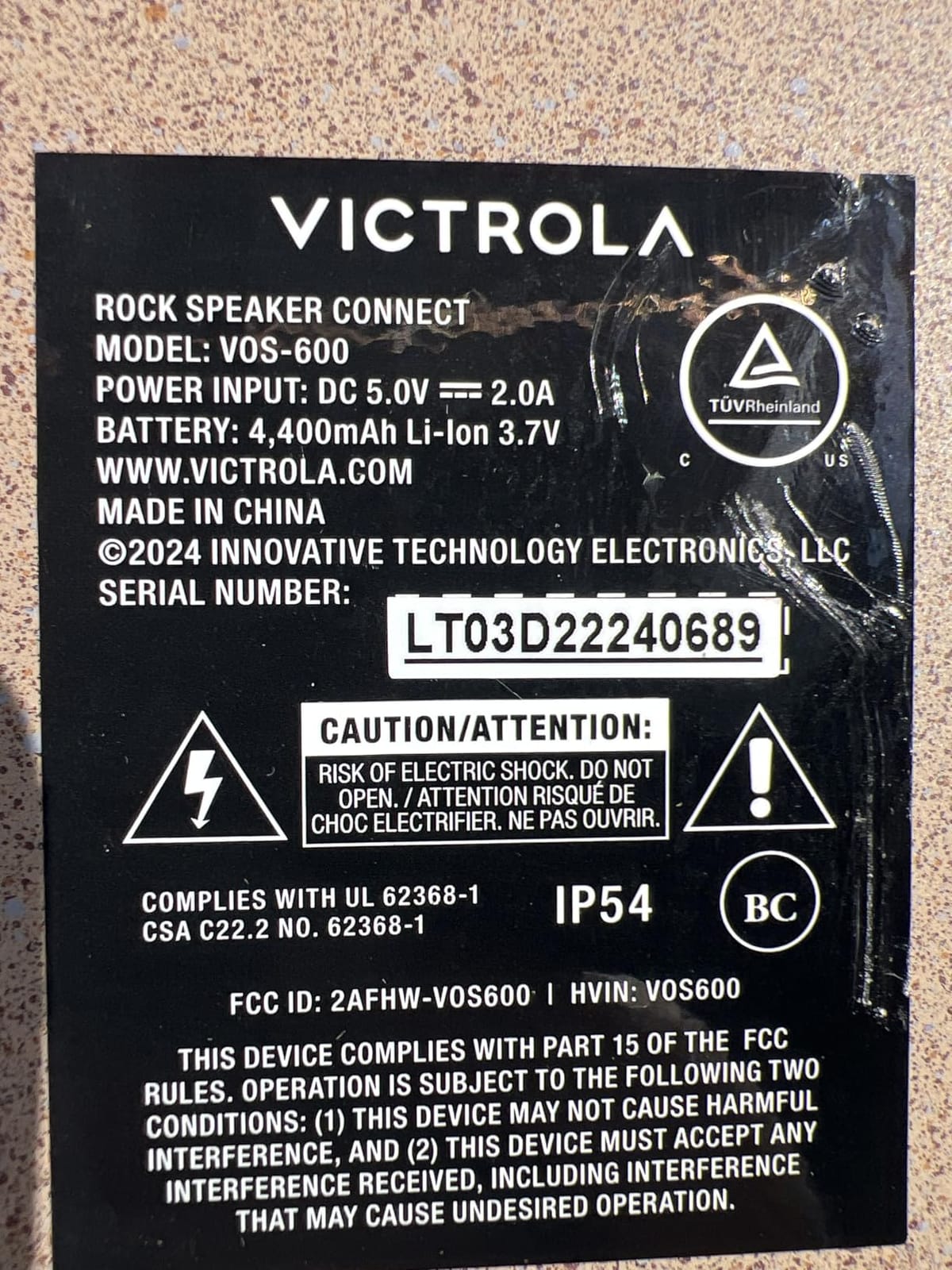 Victrola Rock Speaker Connect - Outdoor Bluetooth Solar Speaker - Granite customer photo 2