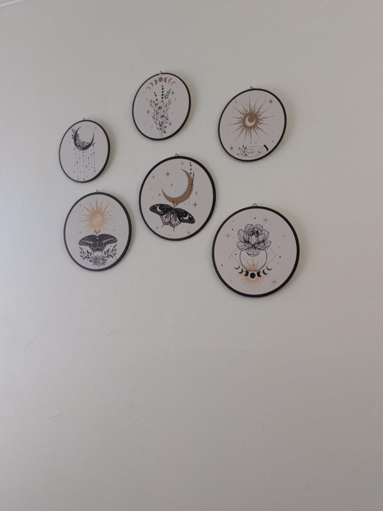 Barydat 6 Pcs Boho Wooden Plant Wall Art Decor,Retro,8 Inch, 10 Inch customer photo 2