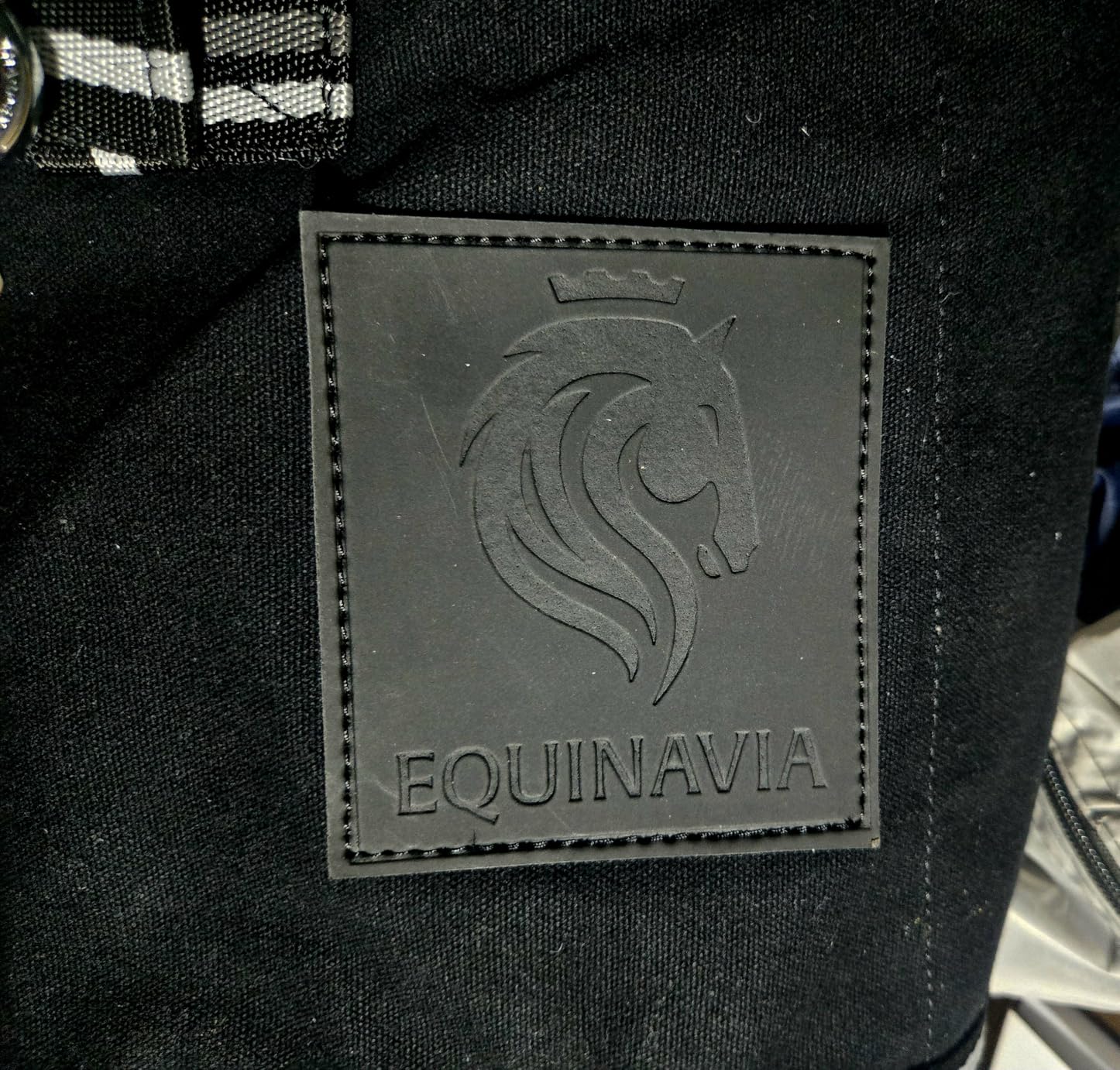 Equinavia Fryd 100% Cotton Stable Blanket for Horses | No Fill - Black - 82 in customer photo 2