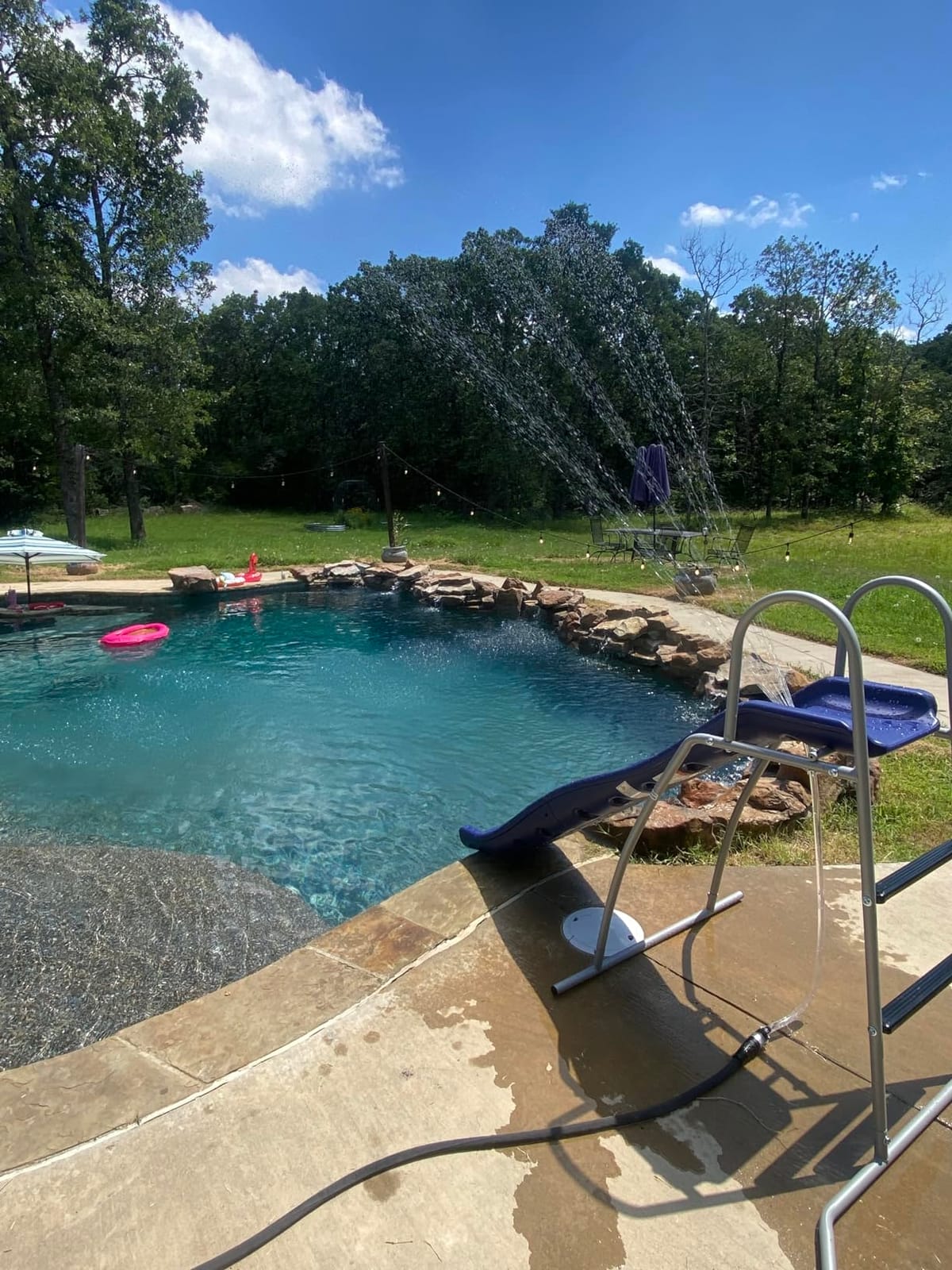 XDP Recreation 6 Foot Water Wave Slide with Built in Adjustable Sprinkler, Freestanding with Ground Pad and Hose Extension for Lawn Fun, Ages 3 to 8 customer photo 2