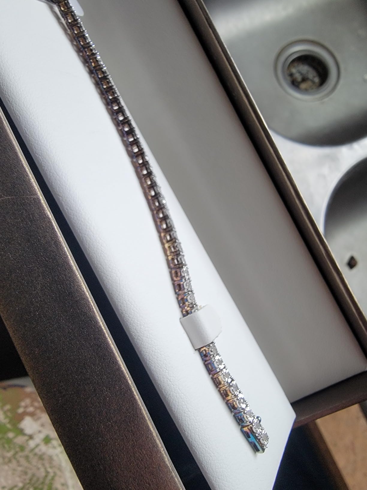 Original Classics 1.0 Cttw Miracle Set White Diamond Round Faceted Bezel Tennis Bracelet (I-J Color, I3 Clarity) - Choice of Metal Color and Size customer photo 2