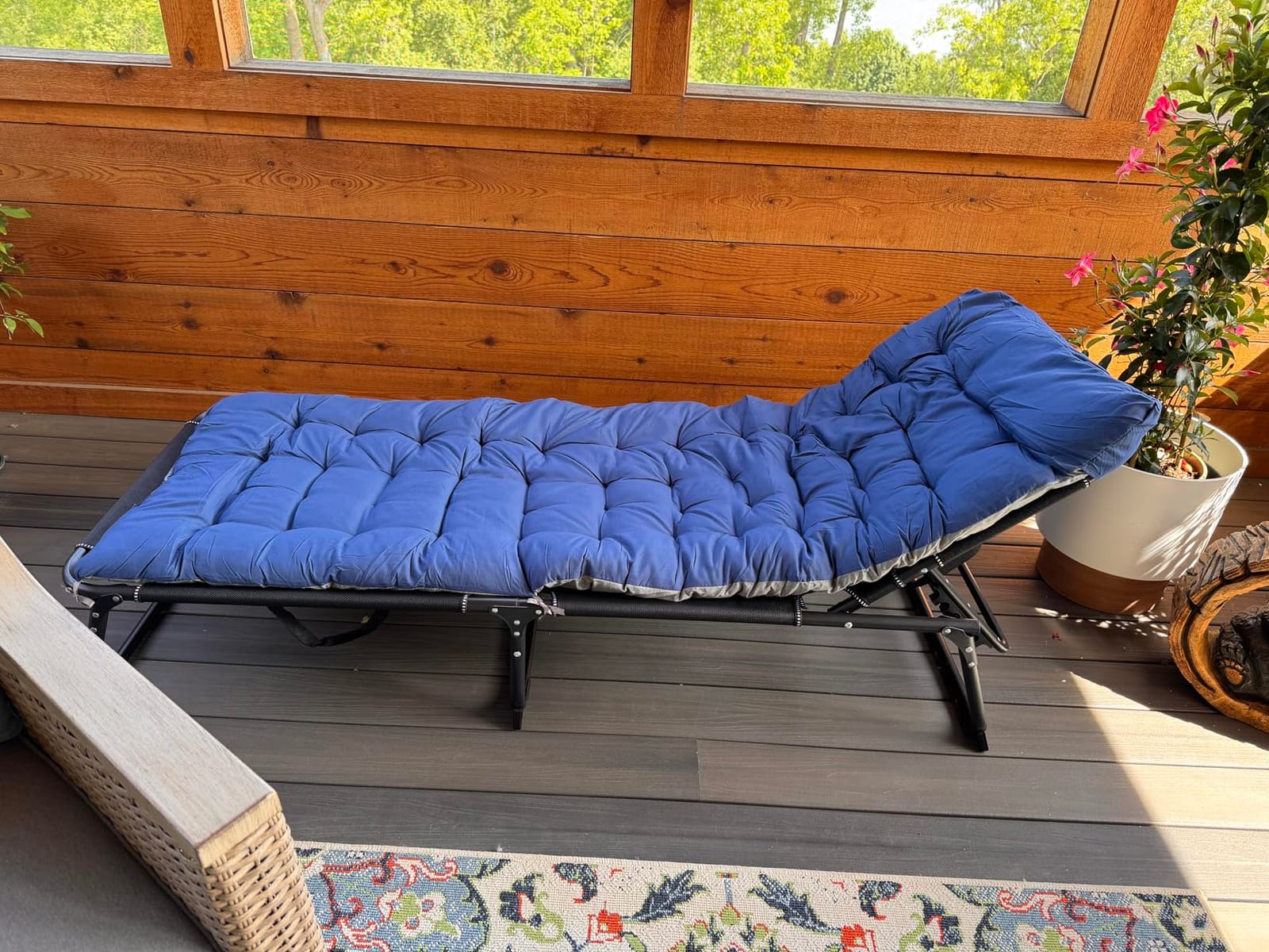 DoCred Chaise Lounge Chair, 5-Position Folding Outdoor Lounge Chair customer photo 2