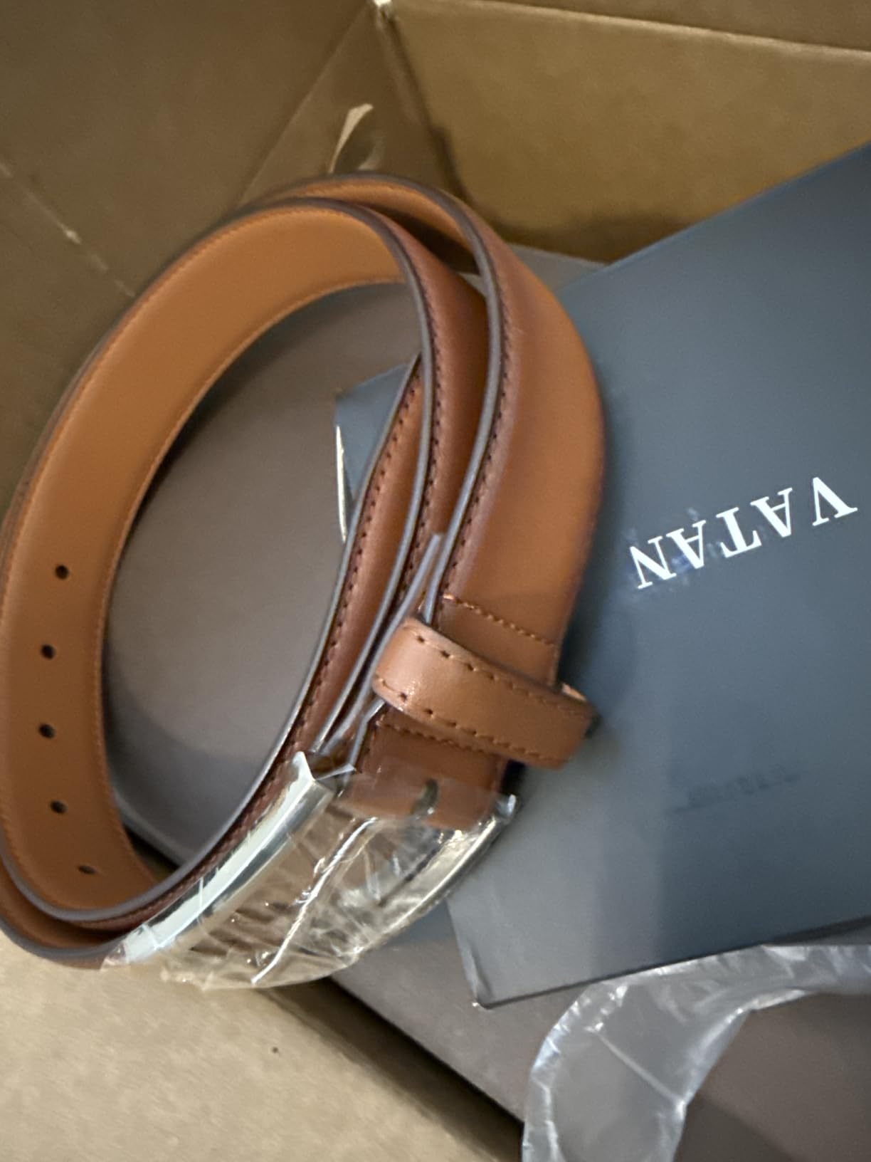 VATAN Men's Genuine Leather Dress Belts, Handmade Classic Every Day Belt customer photo 1