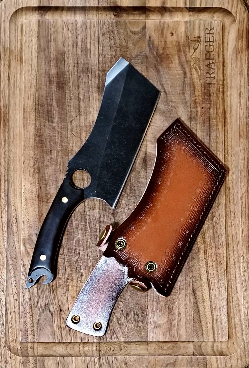 Dream Reach Meat Cleaver, High Carbon Steel Bone Cleaver Hand Forged customer photo 2