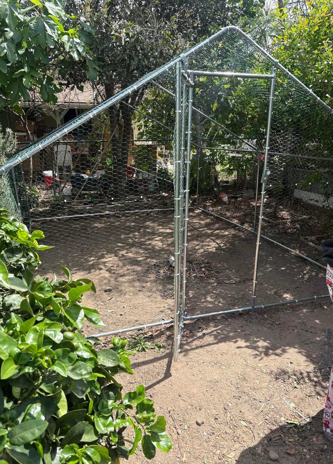 HEYTOWN Large Metal Chicken Coop Chicken Pen with Water-Resident and Anti-UV Cover Walk-in Poultry Cage Chicken Runs for Yard with Cover Duck Rabbit Dog House Outdoor customer photo 2