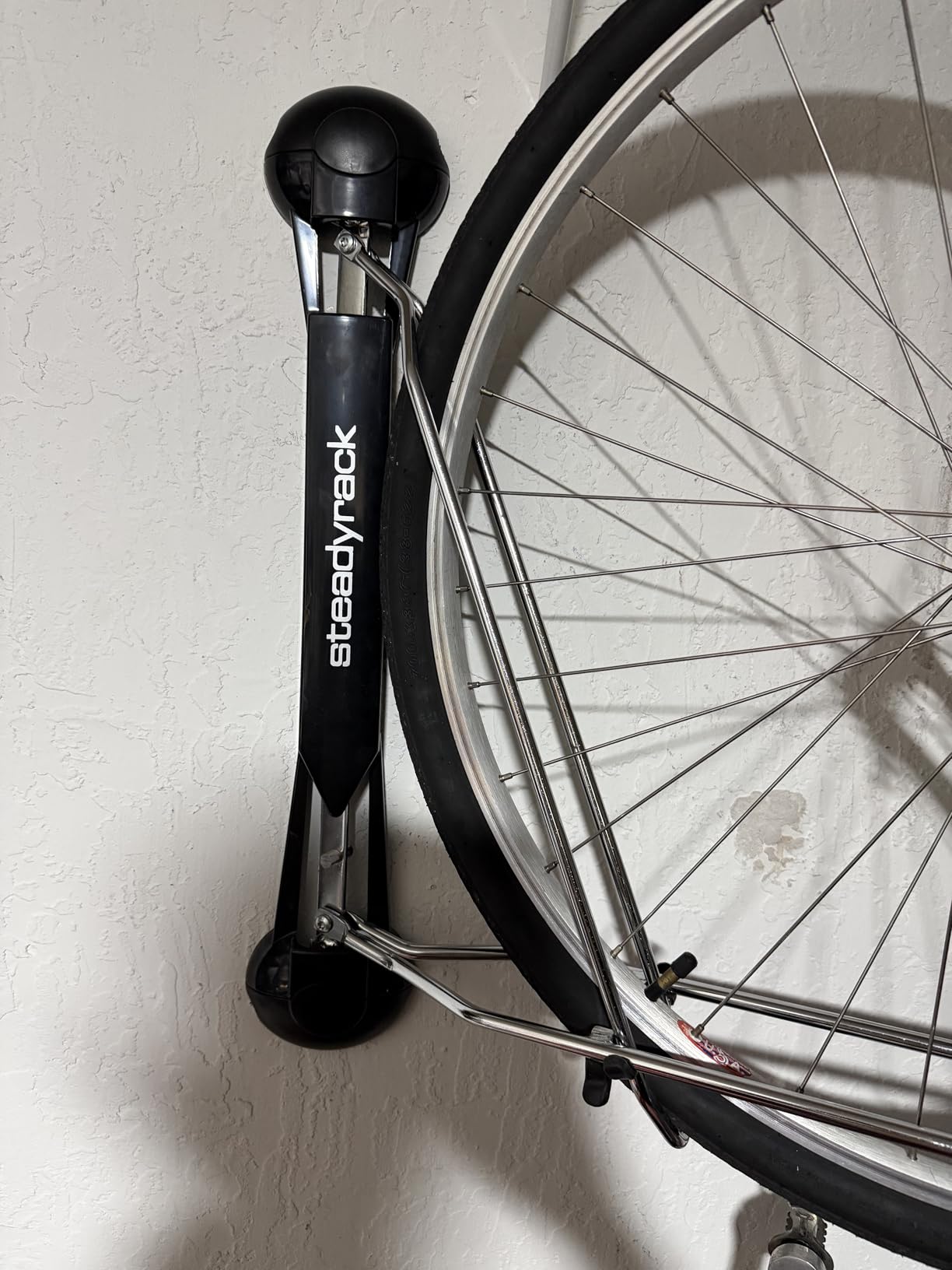 Steadyrack Bike Rack for Road Bikes - The Original Wall Mounted Vertical Bike Storage - Fits Narrow Tires - Space Saving Pivot Design - Heavy-Duty Steel Rack for Indoor Garage, Apartment or Home Use customer photo 2