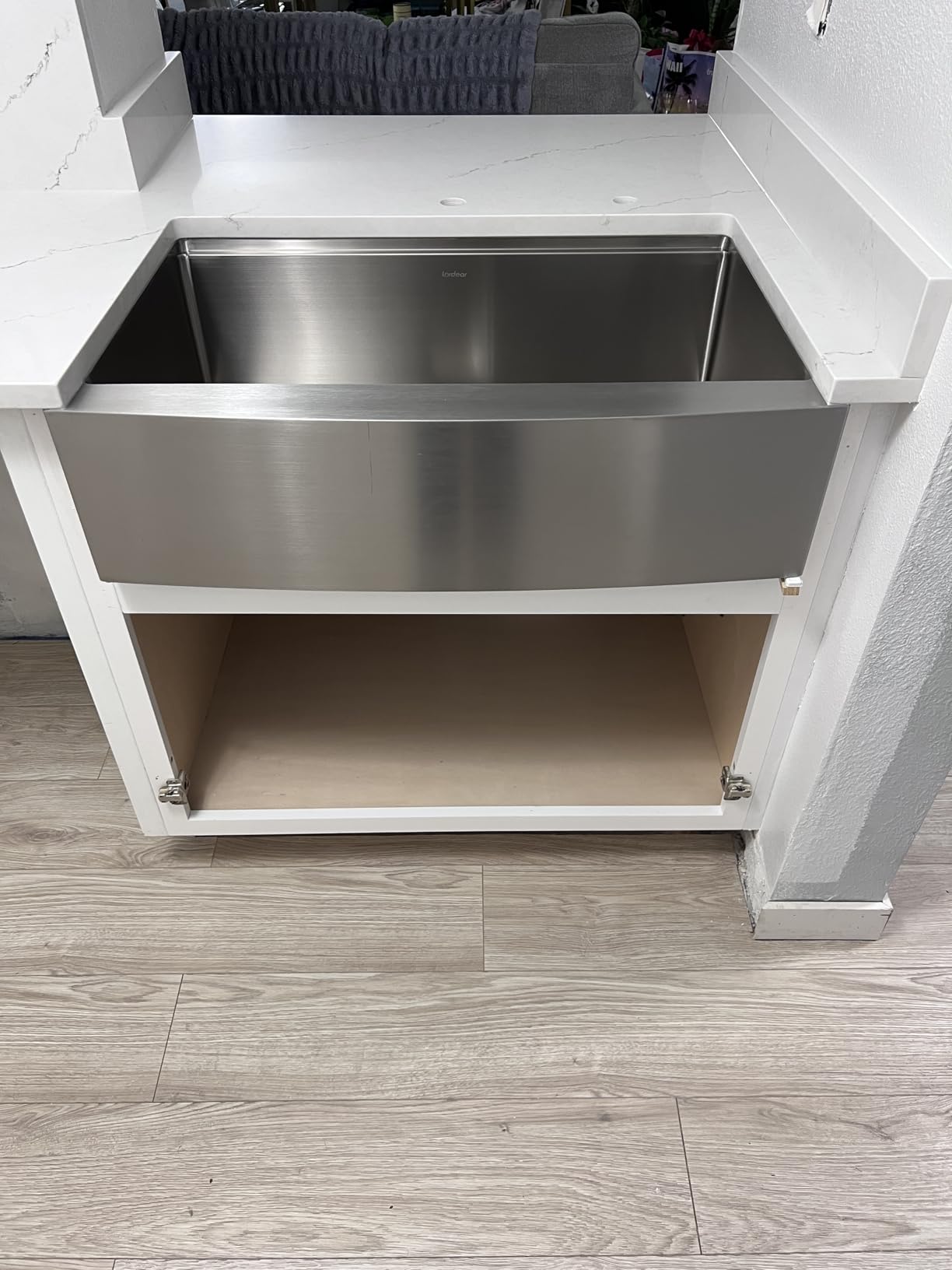 Lordear 33 Black Kitchen Sink 33 x 22 Apron Front Farmhouse Sink Gunmetal Black Stainless Steel 16 Gauge Single Bowl Ledge Workstation Farm Sink Basin, 9