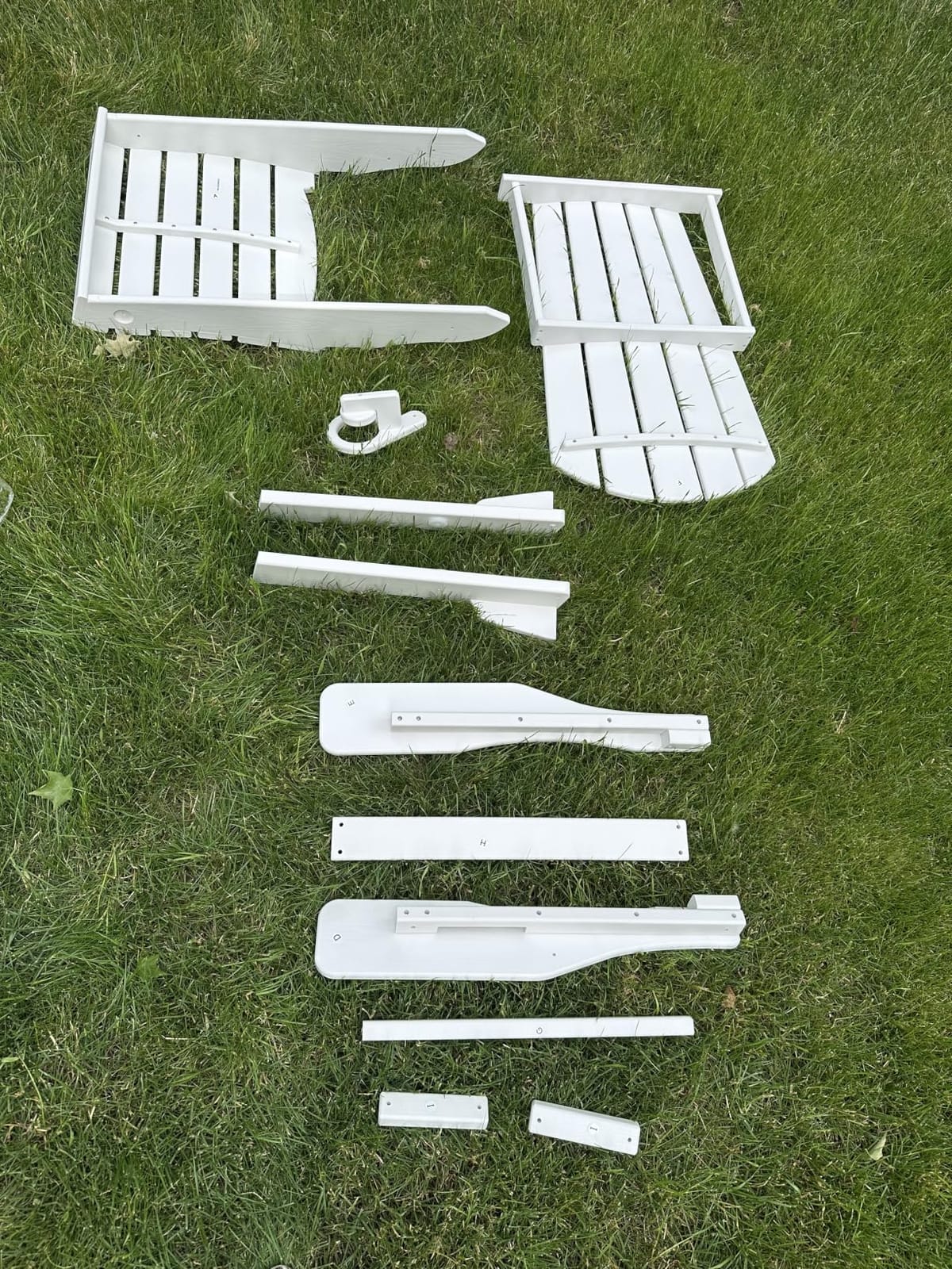 Plawdlik HDPE Folding Adirondack Chair Set of 2 with Cup Holder, Navy customer photo 1