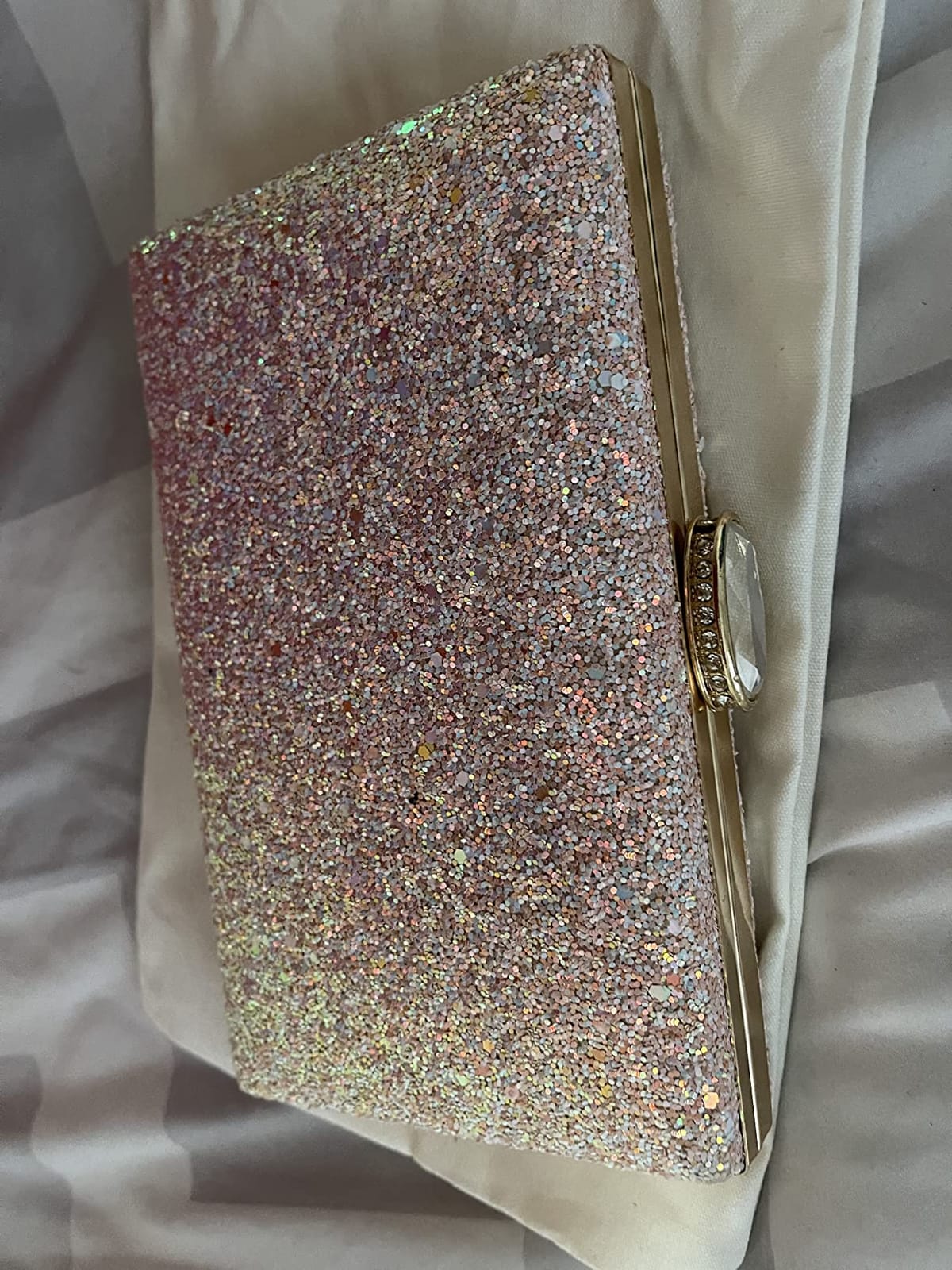 CAREIDO Rhinestone Clutch Purse, Crystal Evening Bag for Wedding Prom Party customer photo 2