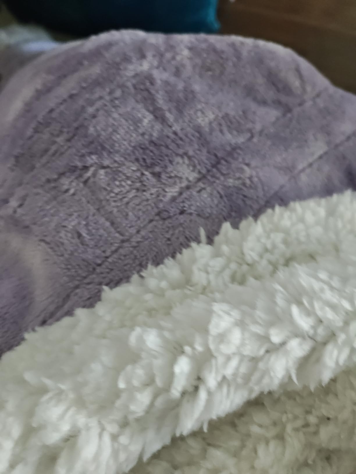 HOMLYNS Heated Throw Blanket, 5 Heat Settings & 3 Hours Timer, Purple customer photo 1