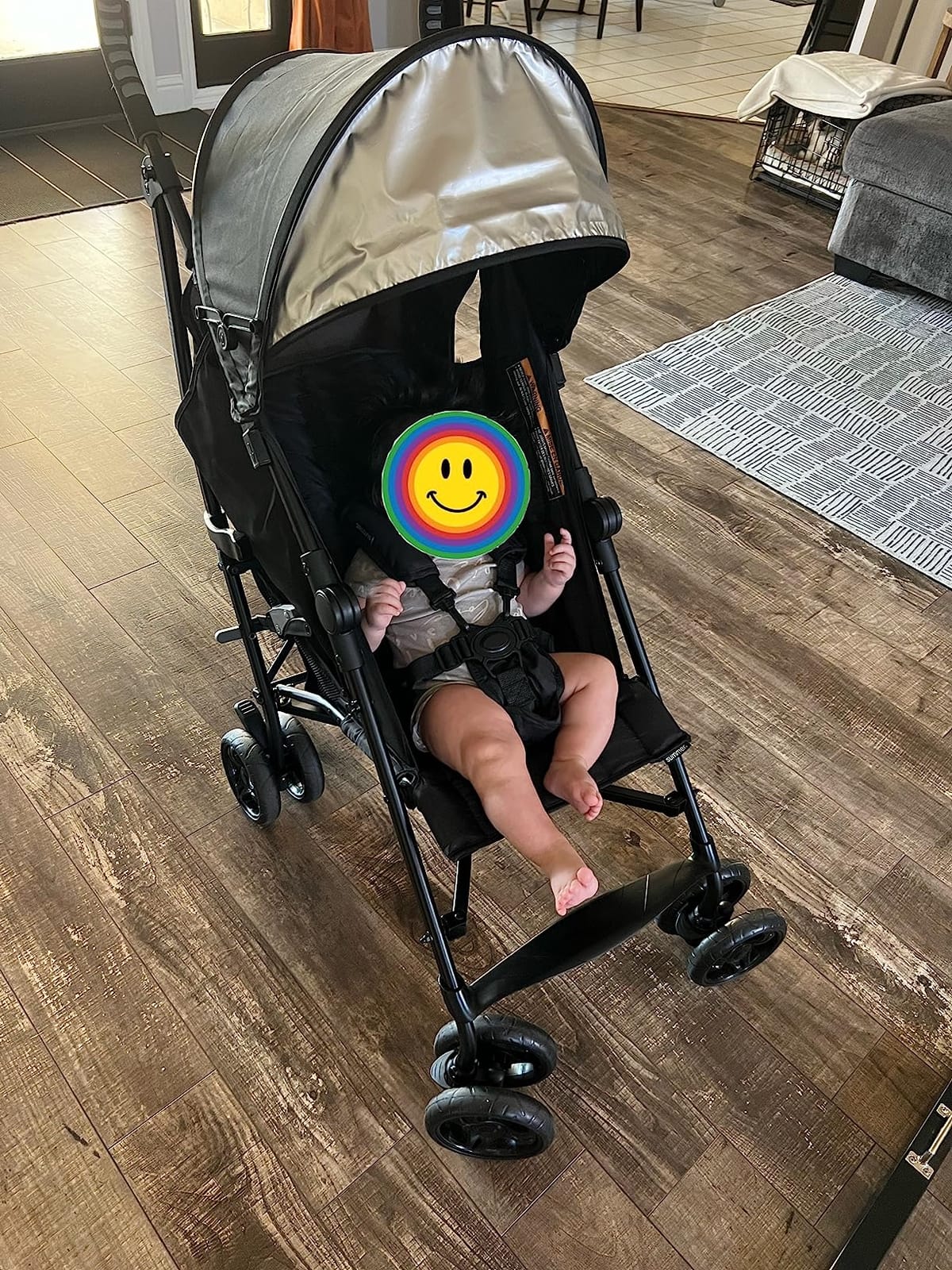 3Dlite Convenience Stroller, Gray – Lightweight Stroller with Aluminum Frame, Large Seat Area, 4 Position Recline, Extra Large Storage Basket – Infant Stroller for Travel and More customer photo 1